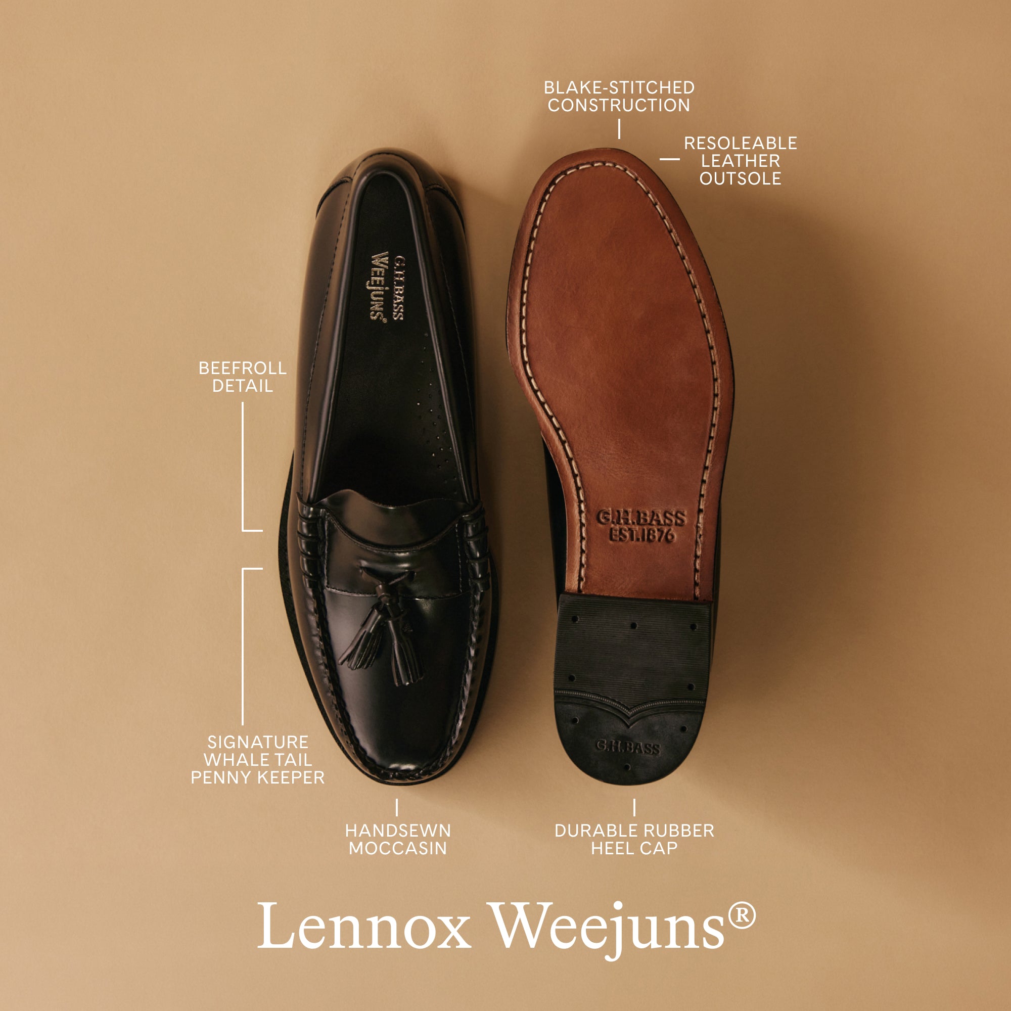 Men's Lennox Weejuns® Tassel Loafer Wine | G.H.BASS