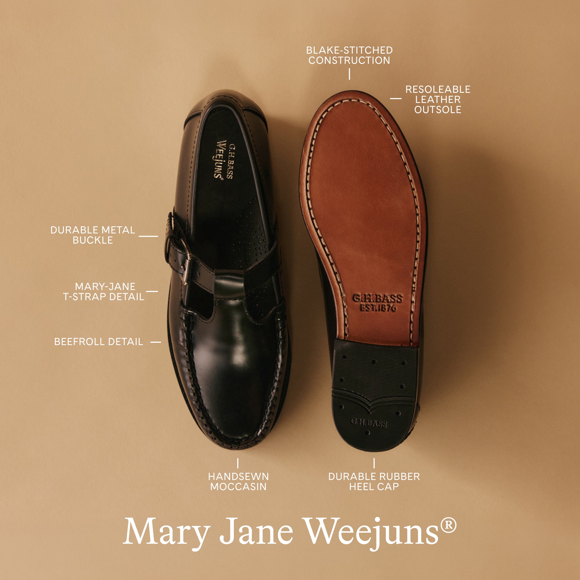 Women's Mary Jane Weejuns® Natural | G.H. Bass
