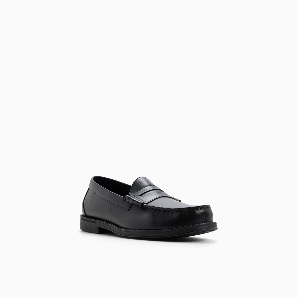 Three-quarter angle of Black Men's Regent Penny Loafer Penny Loafers's back side