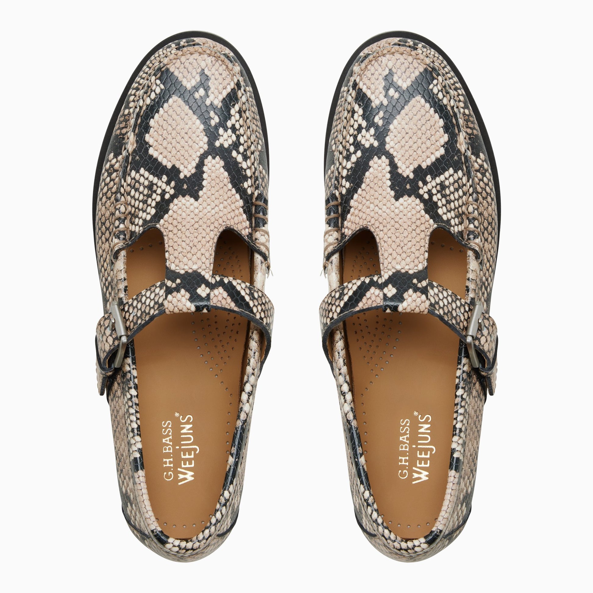 Three-quarter angle of Natural Womens Mary Jane Weejuns® Mary Janes's front side