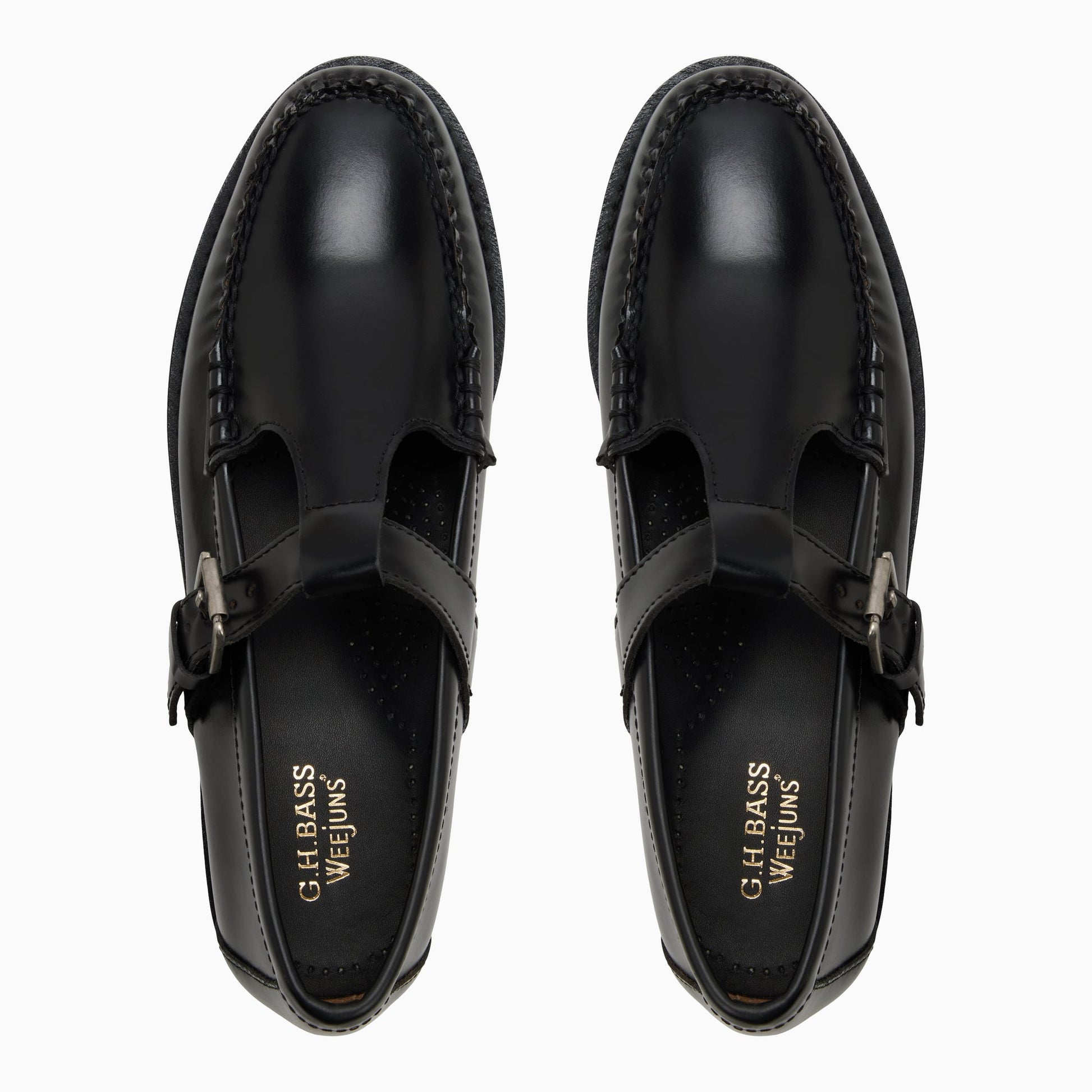 Three-quarter angle of Black Womens Mary Jane Weejuns® Mary Janes's front side