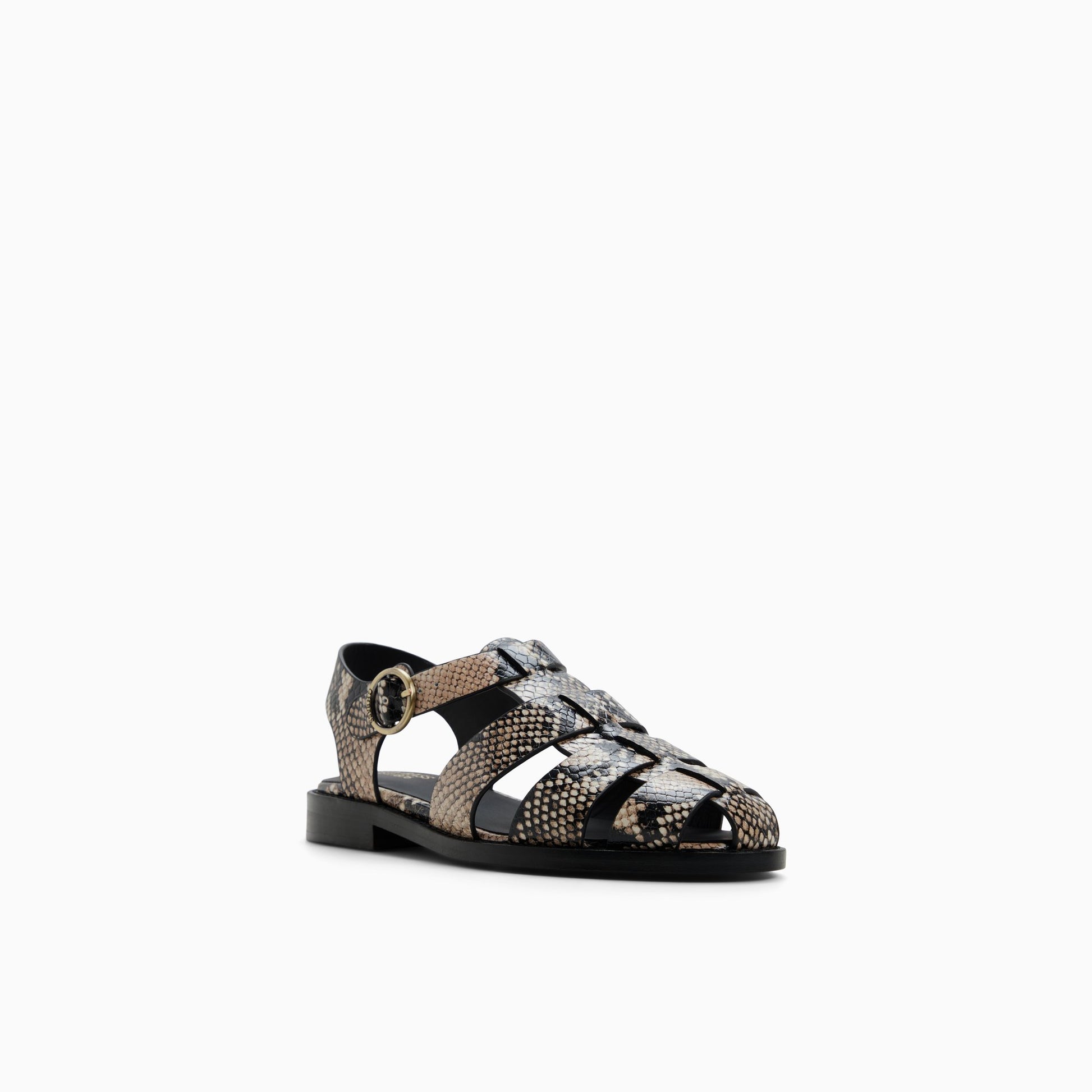 Three-quarter angle of Natural Womens Fisherman Sandal Fisherman Sandals's back side