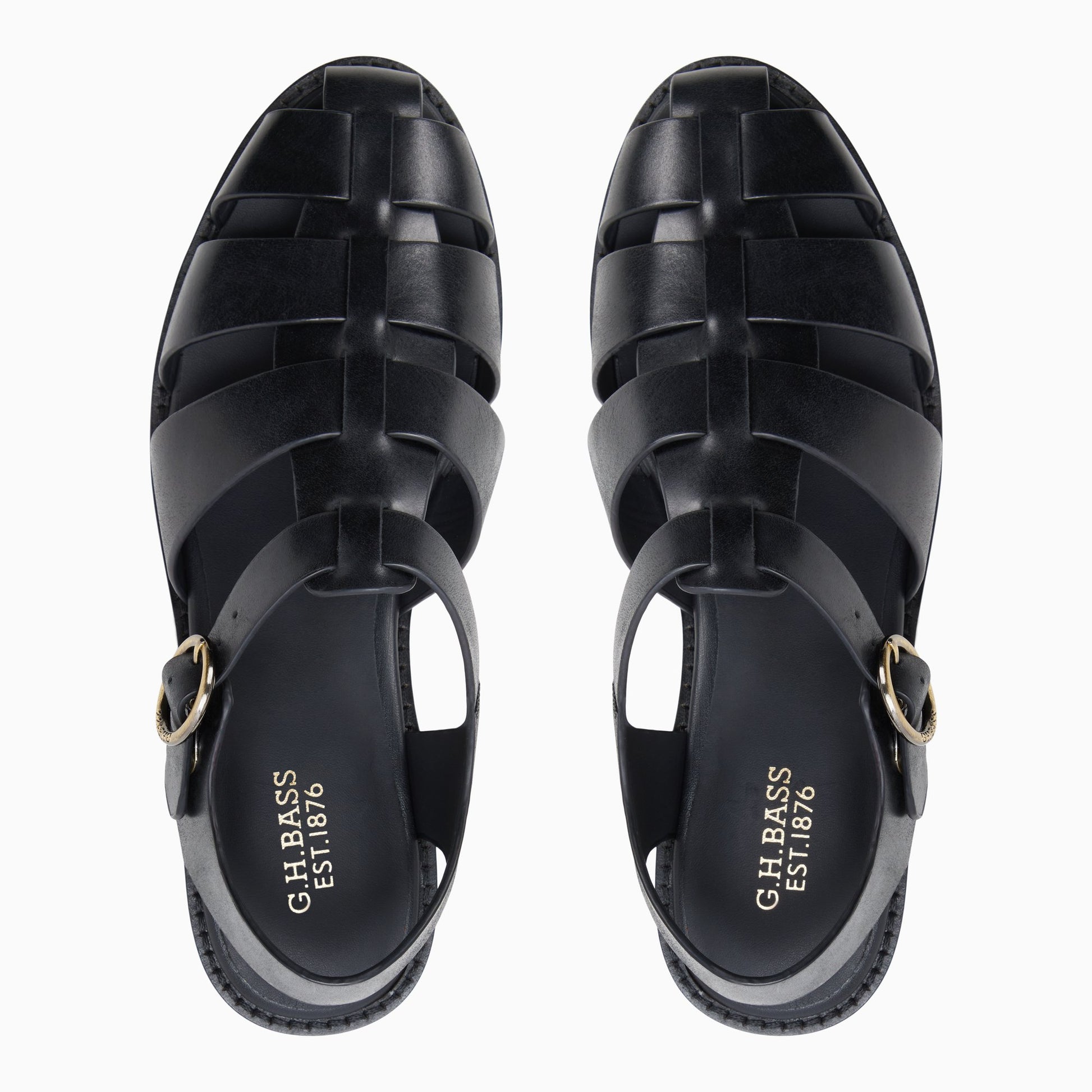 Three-quarter angle of Black Womens Fisherman Sandal Fisherman Sandals's front side