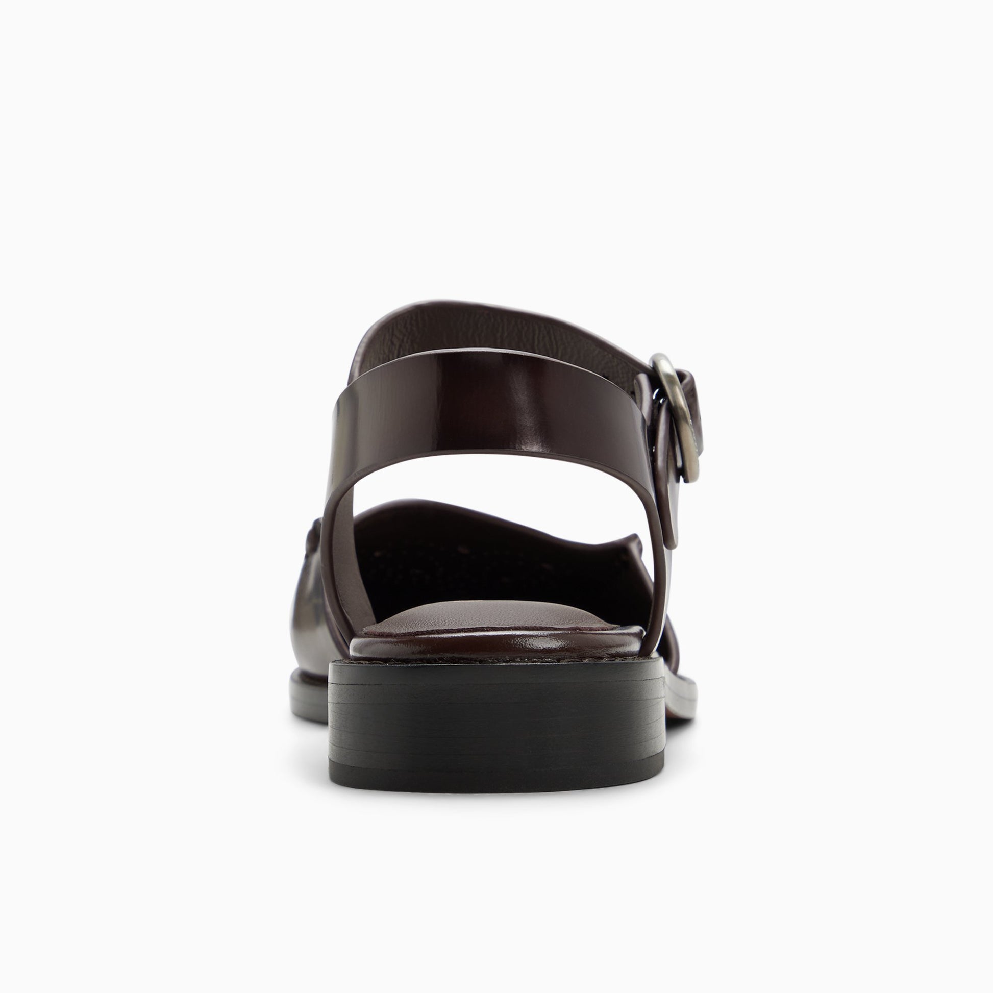 Side view of Medium brown Womens Colette Closed Toe Sandal Closed Toe Sandals