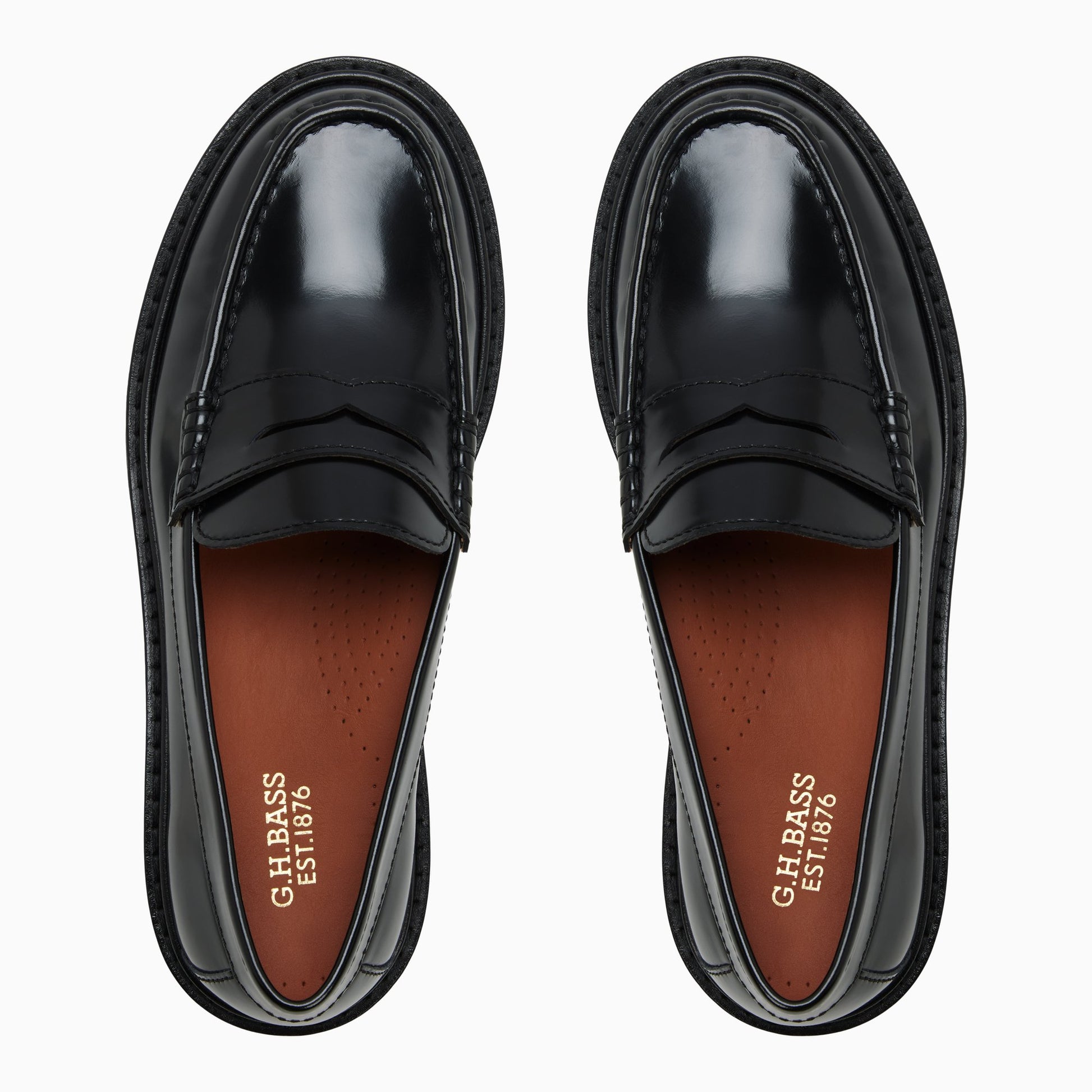 Three-quarter angle of Black Womens Grace Penny Loafer Penny Loafers's front side
