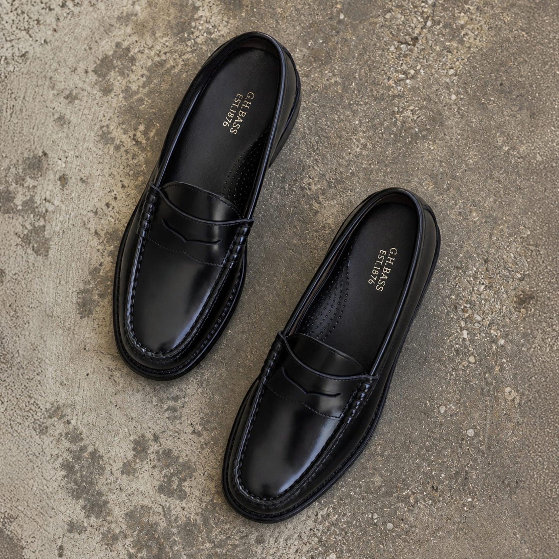 gh bass dress shoes Womens Blythe Penny Loafer Black
