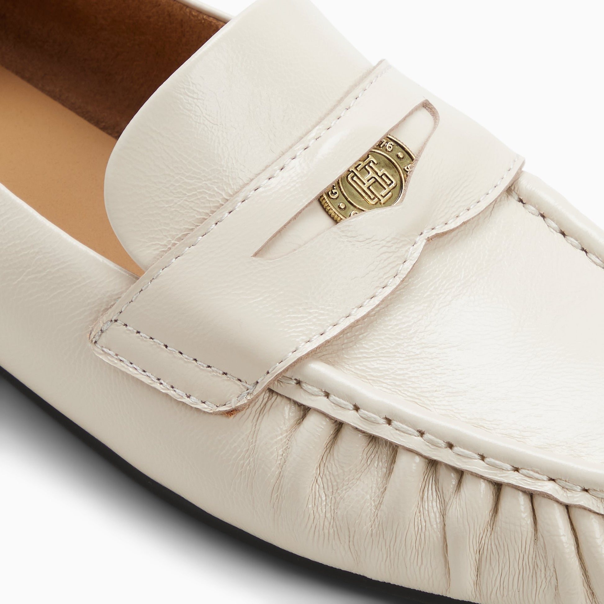 Top-down view of the Cream Womens Rumi Penny Loafer Penny Loafers
