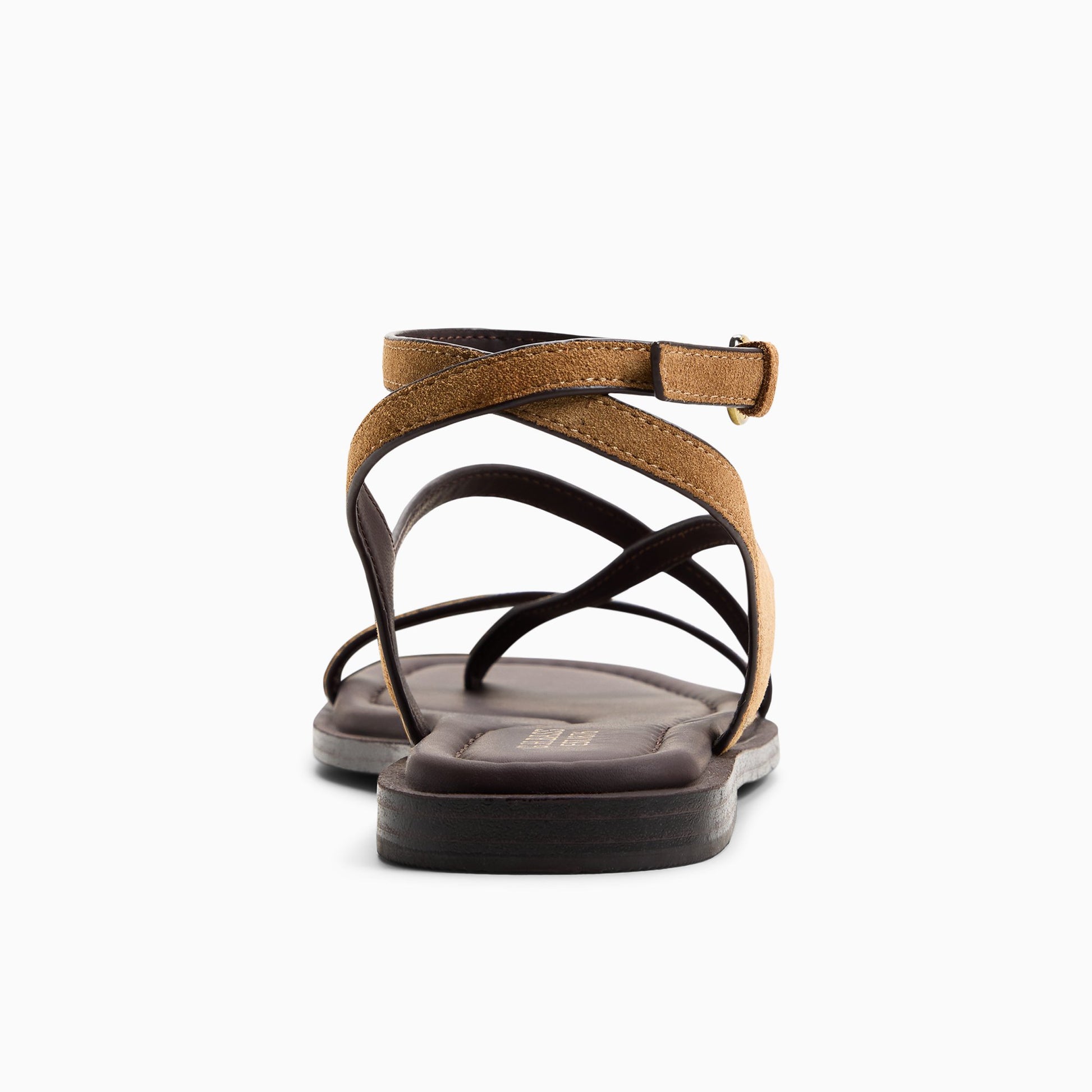 Side view of Light brown Womens Palmer Strappy Sandal Strappy Sandals