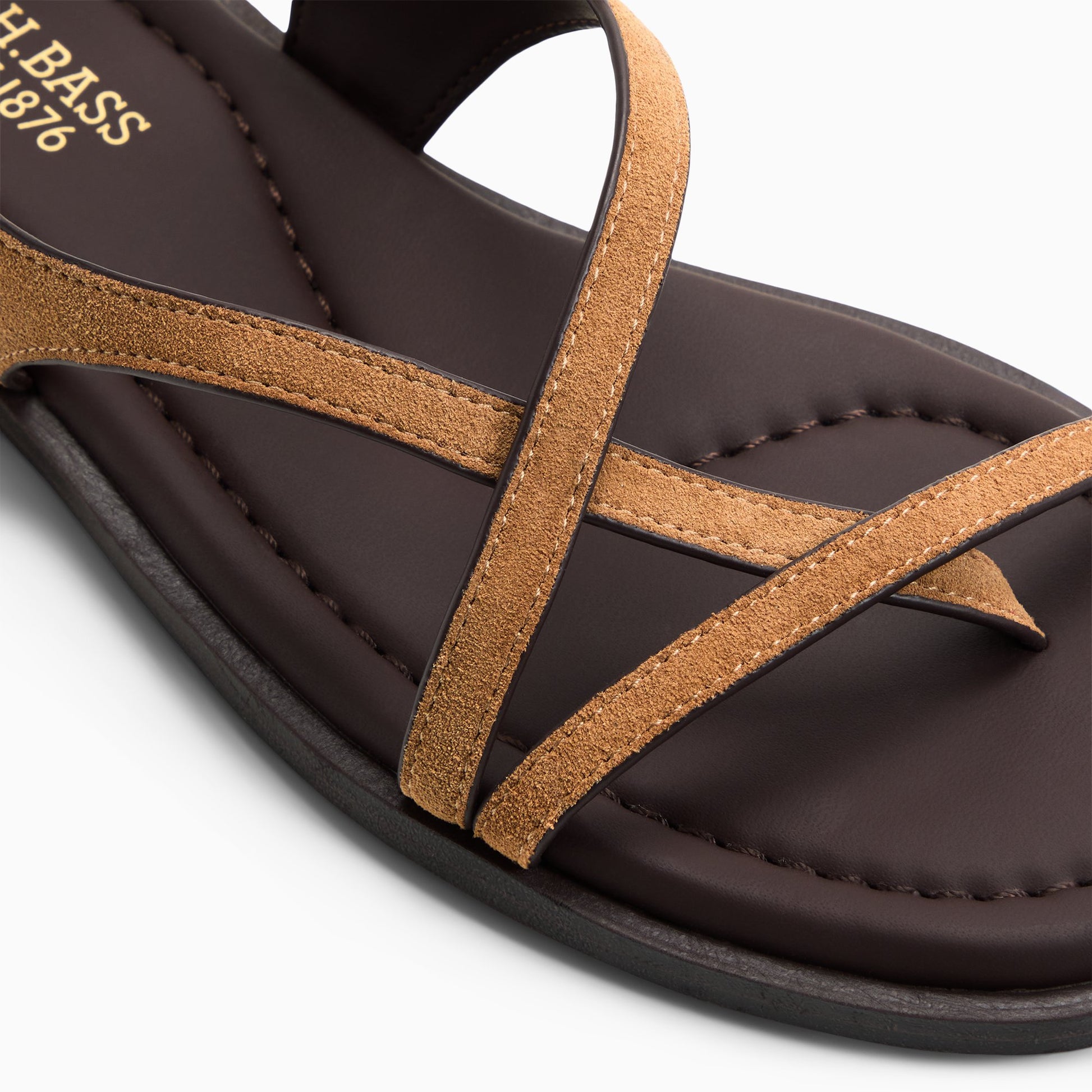 Top-down view of the Light brown Womens Palmer Strappy Sandal Strappy Sandals