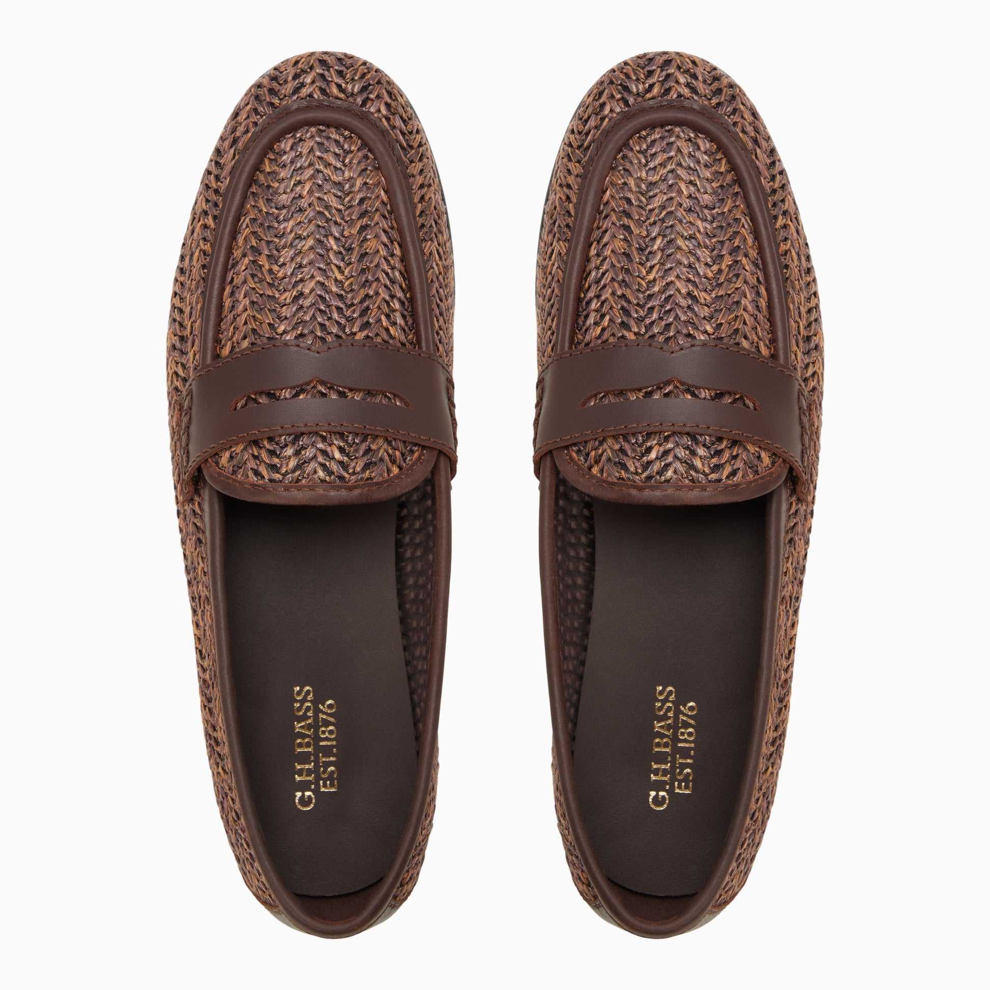 Three-quarter angle of Medium brown Womens Emily Penny Loafer Penny Loafers's front side