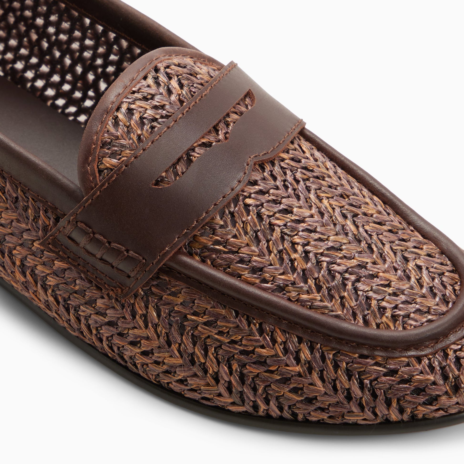 Top-down view of the Medium brown Womens Emily Penny Loafer Penny Loafers