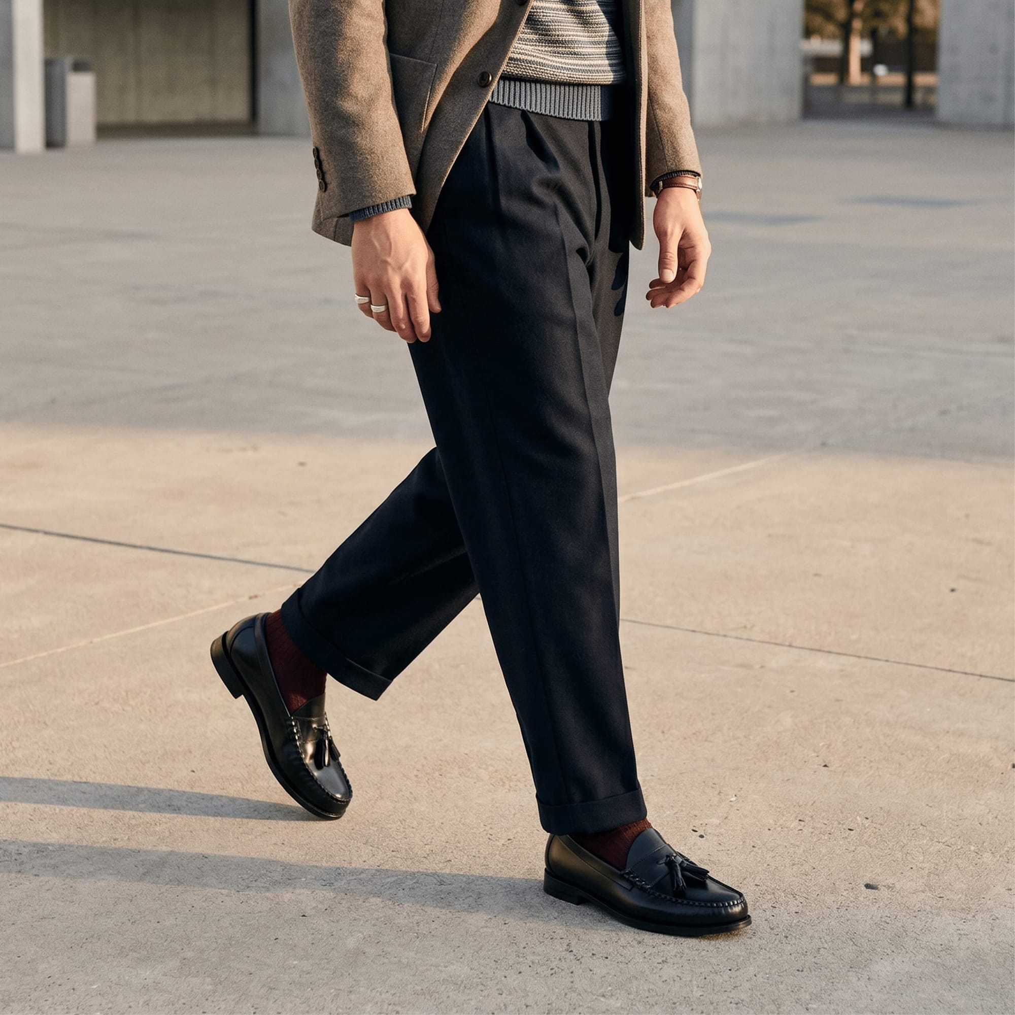 Mens Lennox Weejuns® Tassel Loafer Black | G.H. Bass