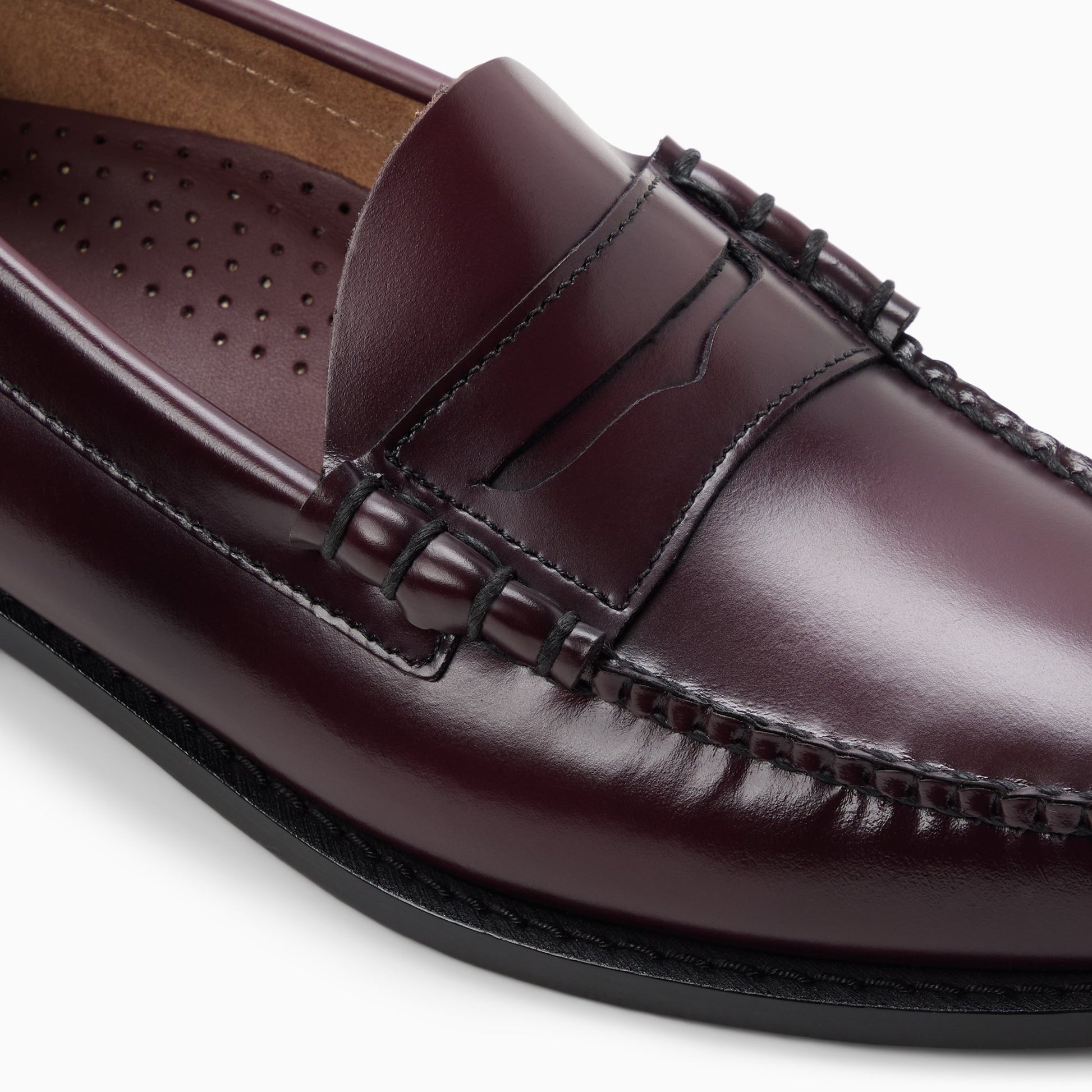 Top-down view of the Wine Mens Larson Weejuns® Penny Loafer Penny Loafers
