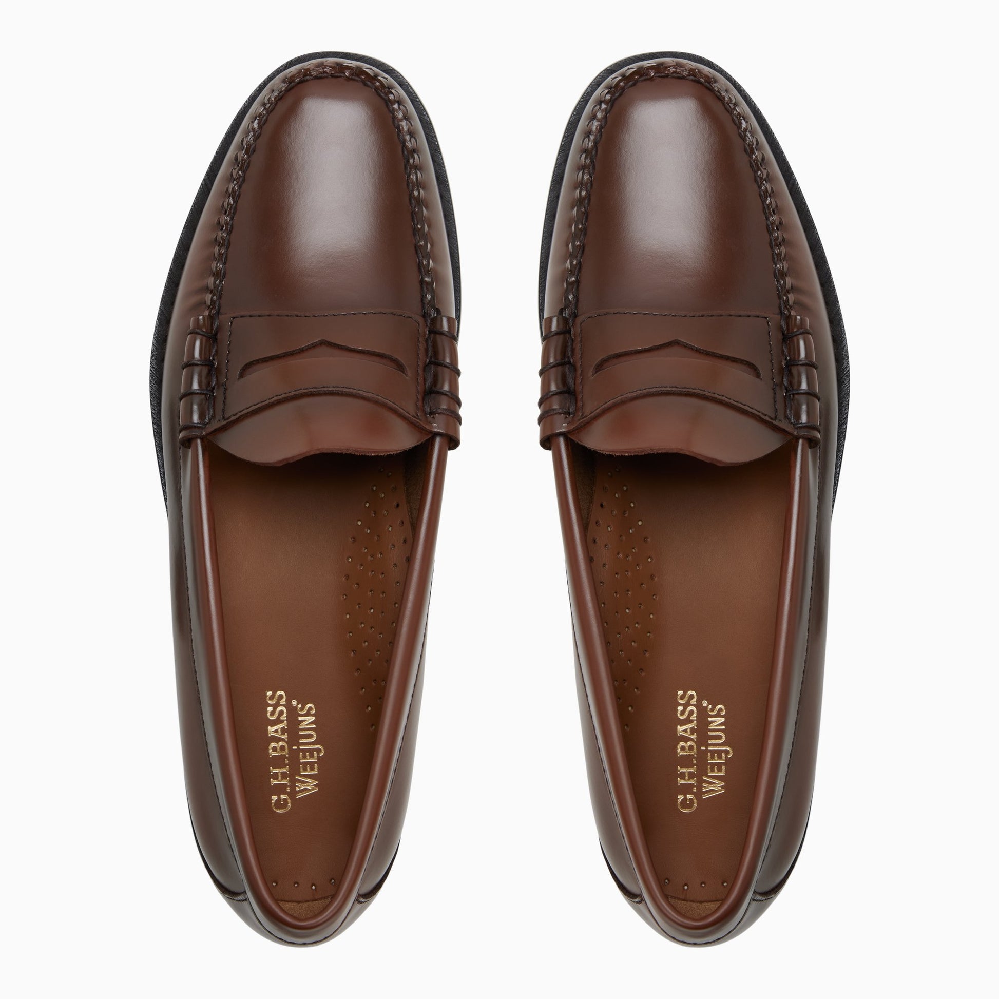 Three-quarter angle of Melon Mens Larson Weejuns® Penny Loafer Penny Loafers's front side