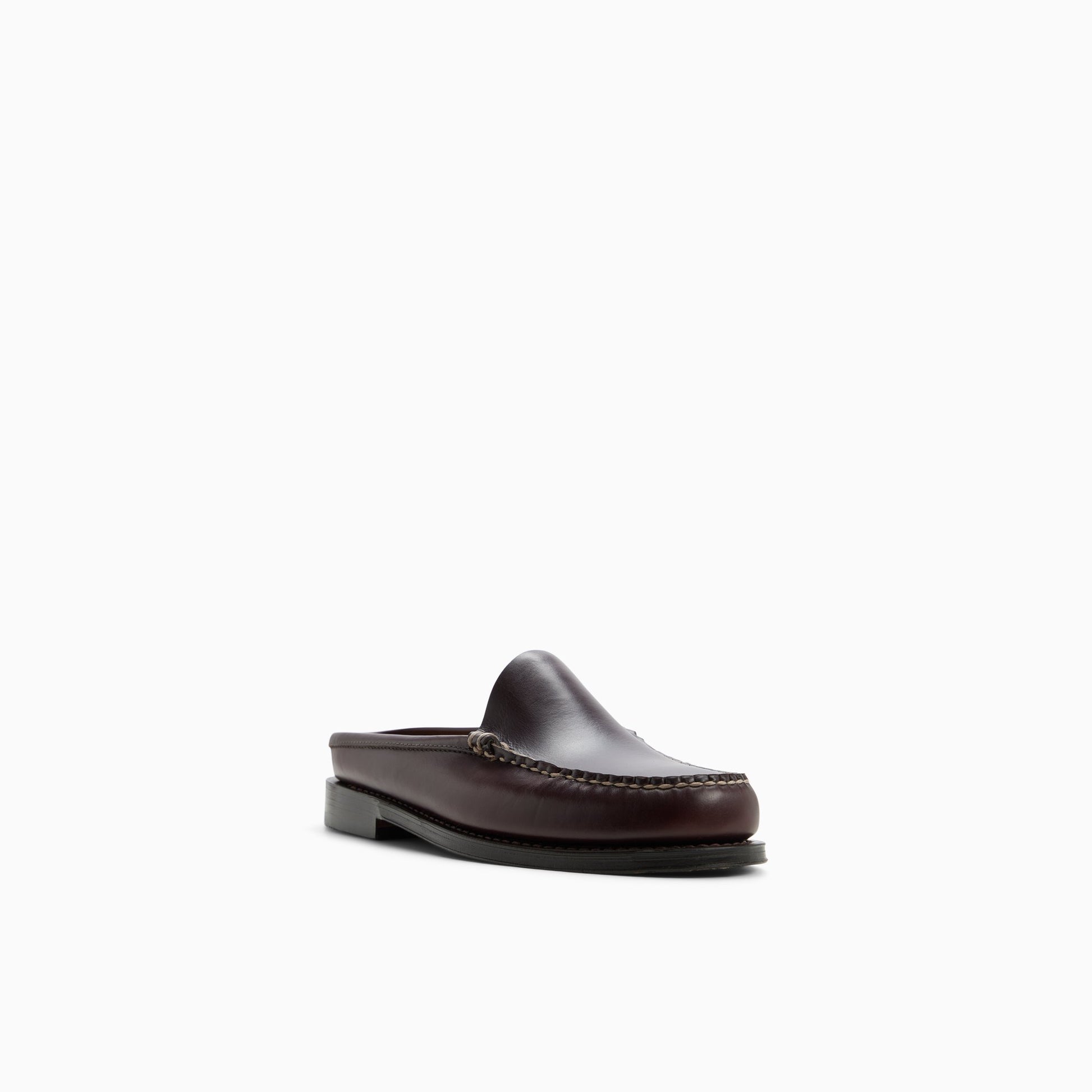 Three-quarter angle of Brown Mens Beaumont Heritage Weejuns® Venetian Mule Loafer Clogs &amp; Mules Loafer's back side