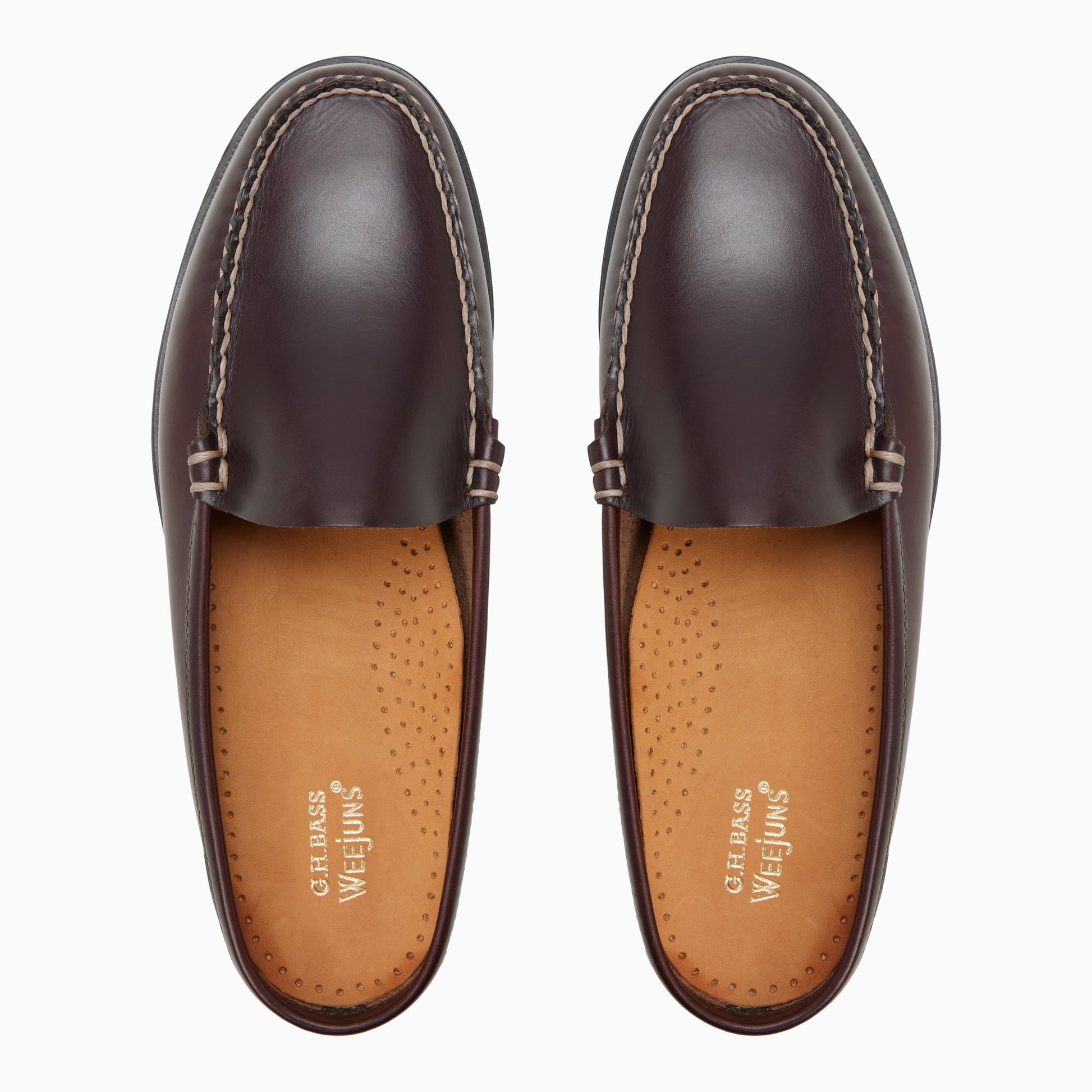 Three-quarter angle of Brown Mens Beaumont Heritage Weejuns® Venetian Mule Loafer Clogs &amp; Mules Loafer's front side