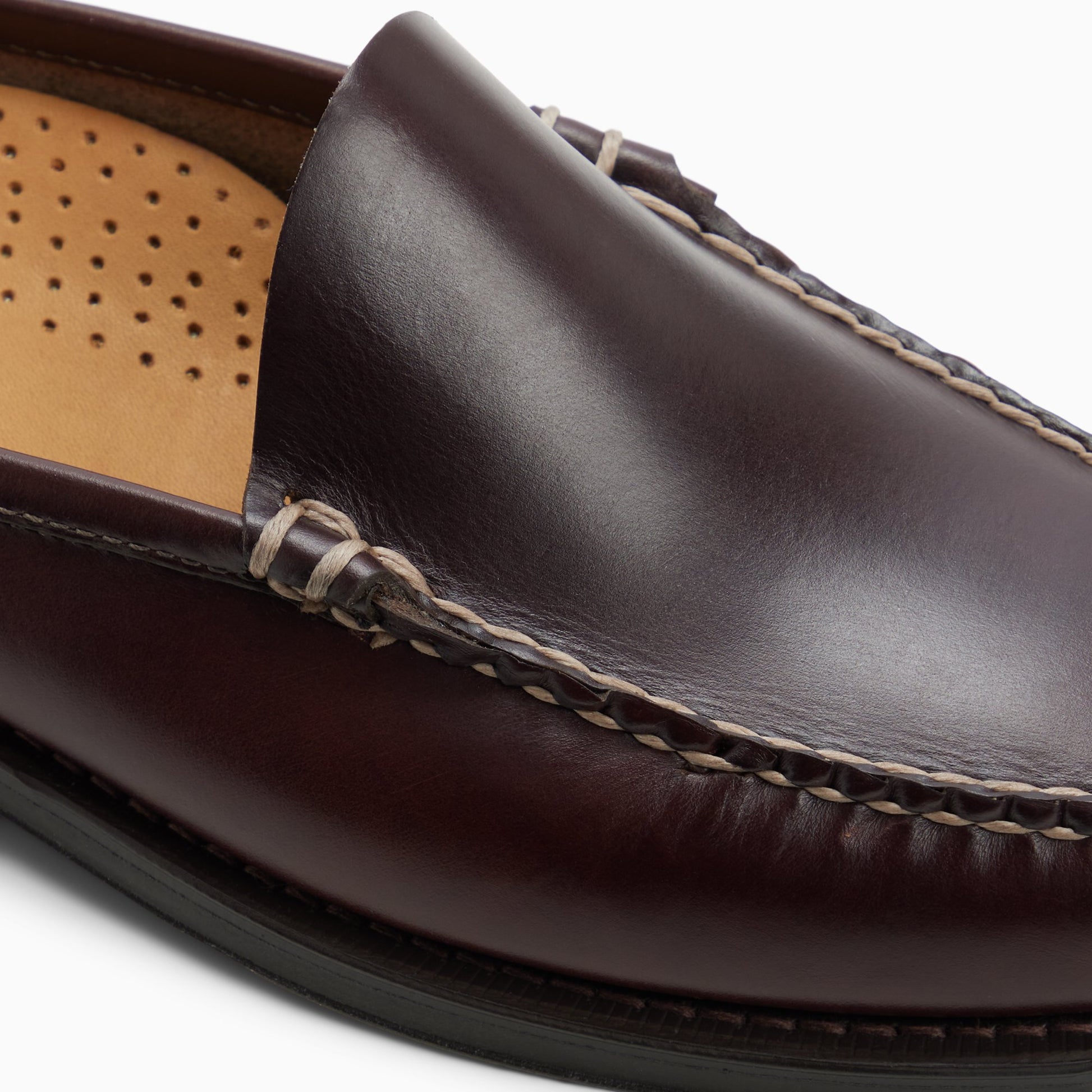 Top-down view of the Brown Mens Beaumont Heritage Weejuns® Venetian Mule Loafer Clogs &amp; Mules Loafer