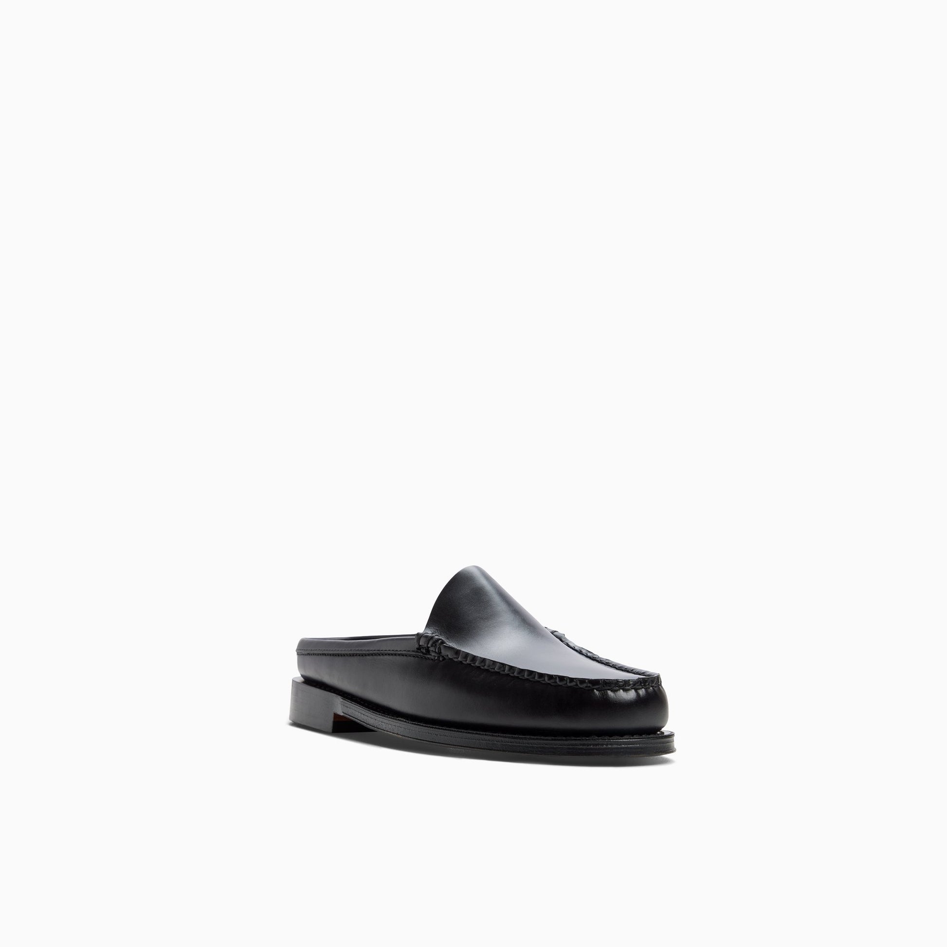 Three-quarter angle of Black Mens Beaumont Heritage Weejuns® Venetian Mule Loafer Clogs &amp; Mules Loafer's back side