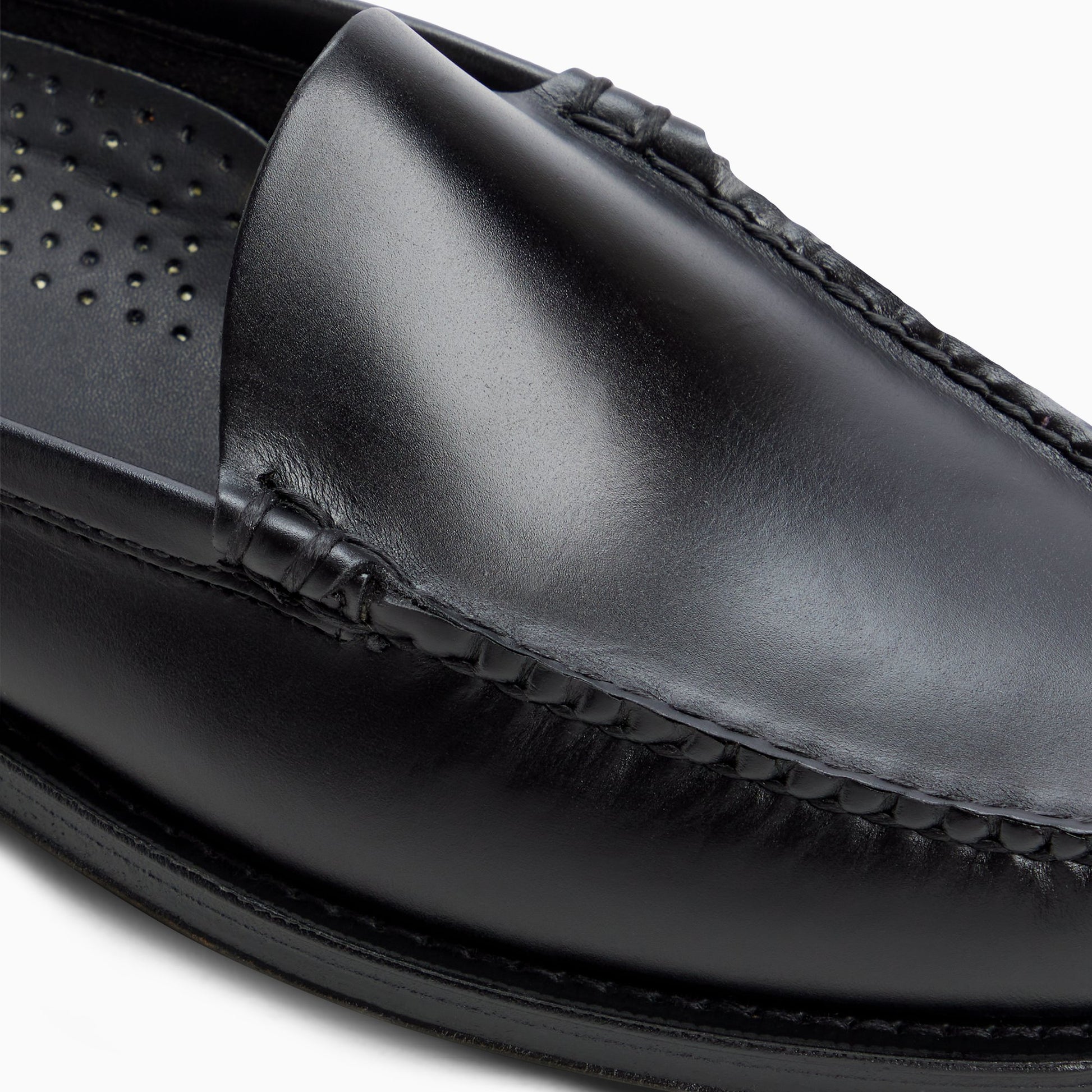 Top-down view of the Black Mens Beaumont Heritage Weejuns® Venetian Mule Loafer Clogs &amp; Mules Loafer