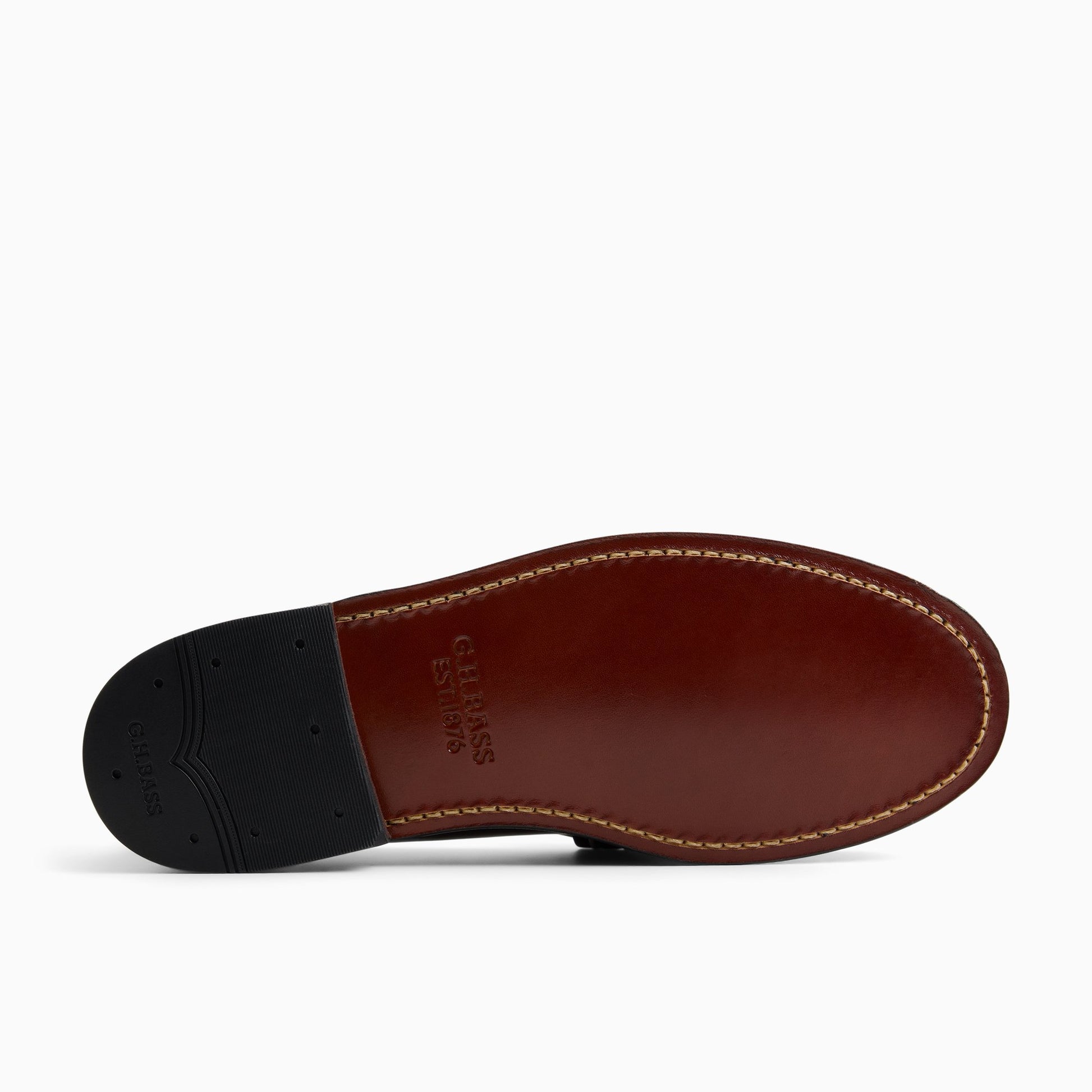 Close-up of the Brown Mens Larson Heritage Weejuns® Penny Loafer Penny Loafers