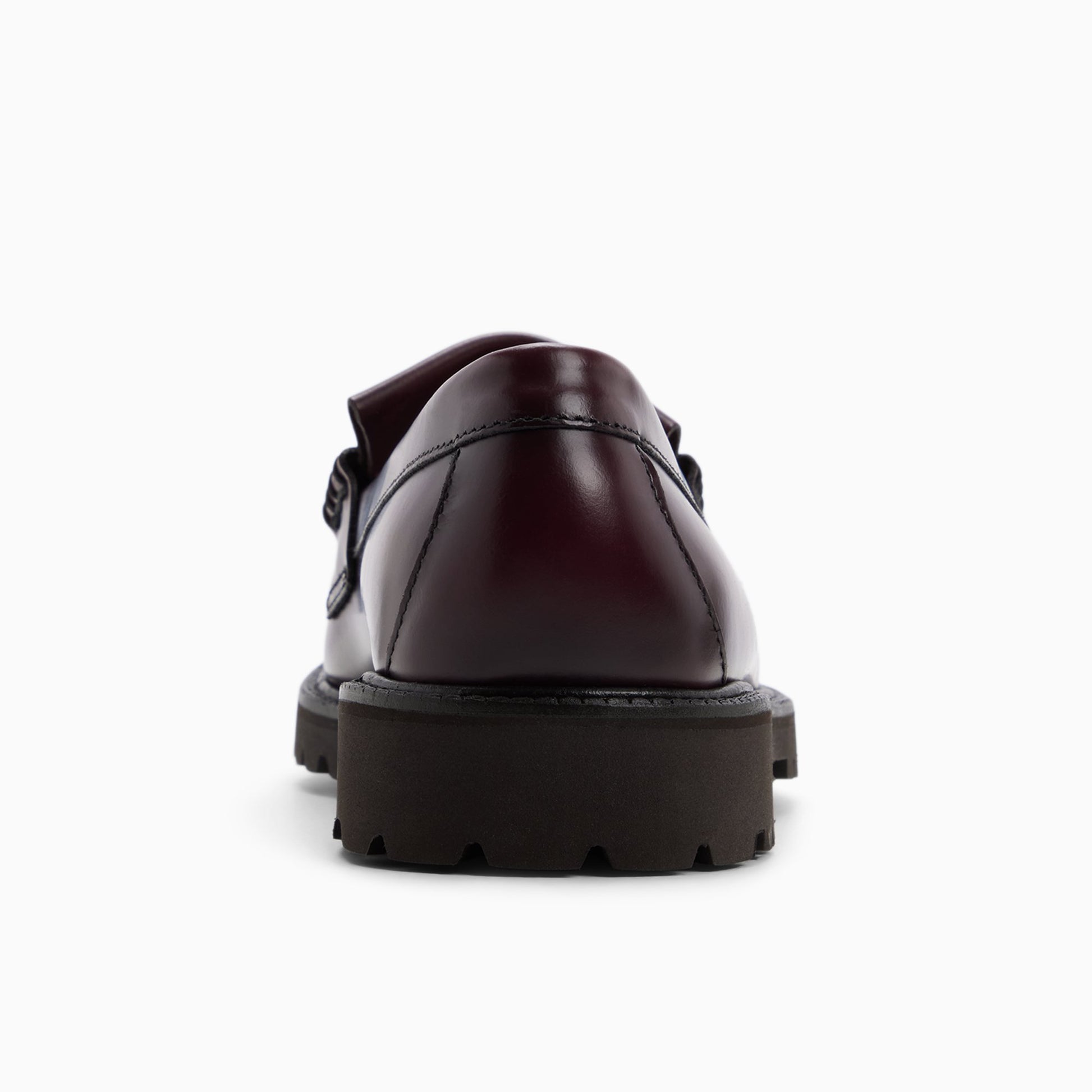 Side view of Wine Mens Layton Lug Weejuns® Tassel Loafer Kiltie &amp; Tassel Loafers