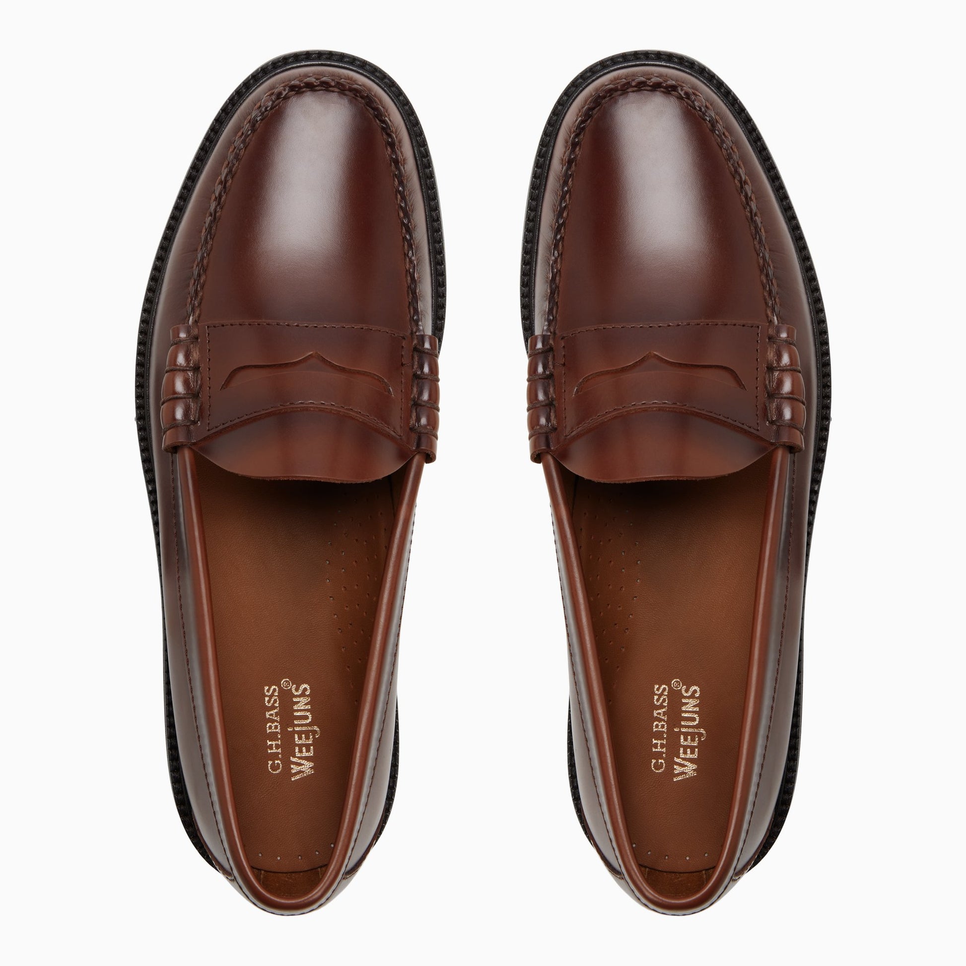 Three-quarter angle of Melon Mens Larson Lug Weejuns® Penny Loafer Penny Loafers's front side