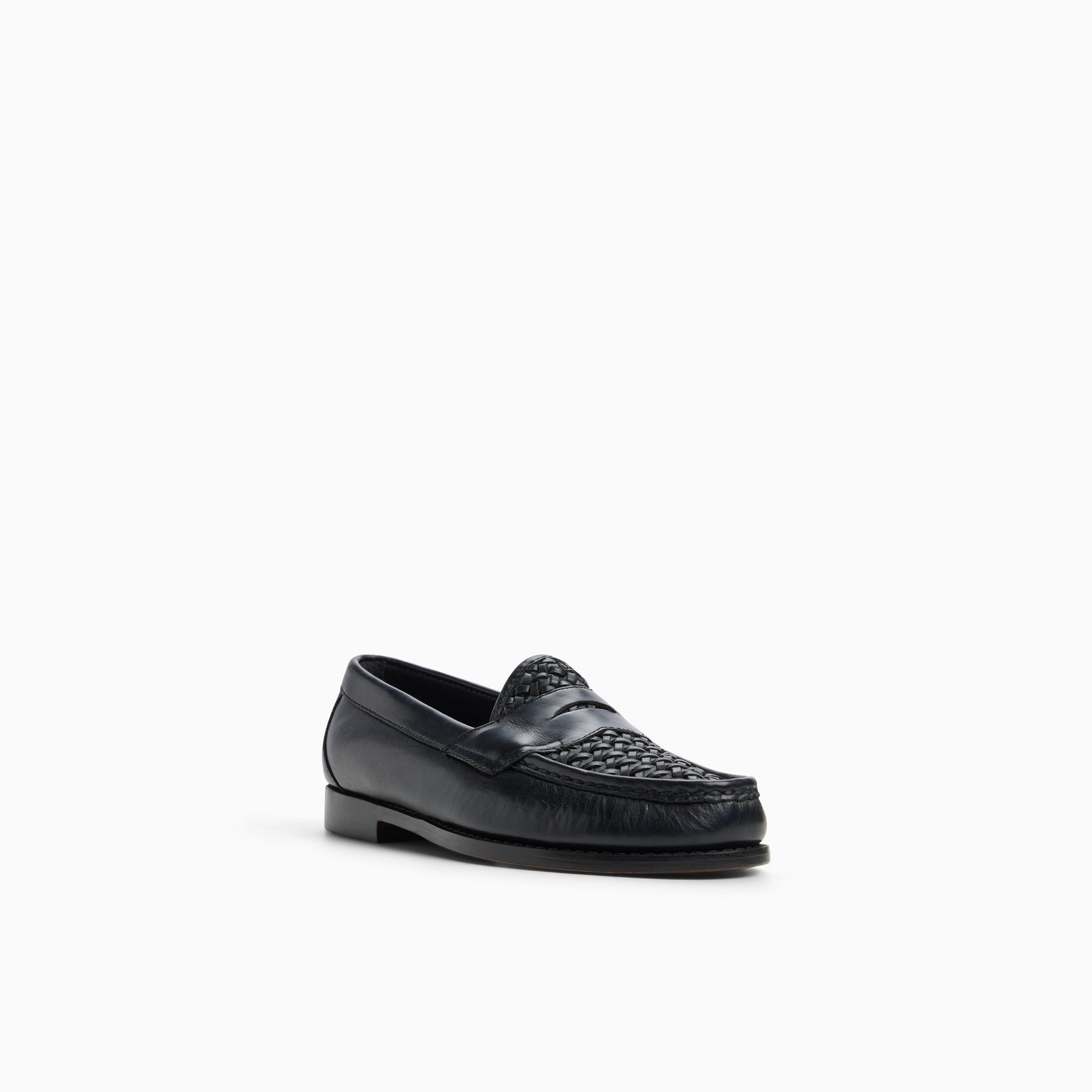 Three-quarter angle of Black Mens Logan Weejuns® Penny Loafer Penny Loafers's back side