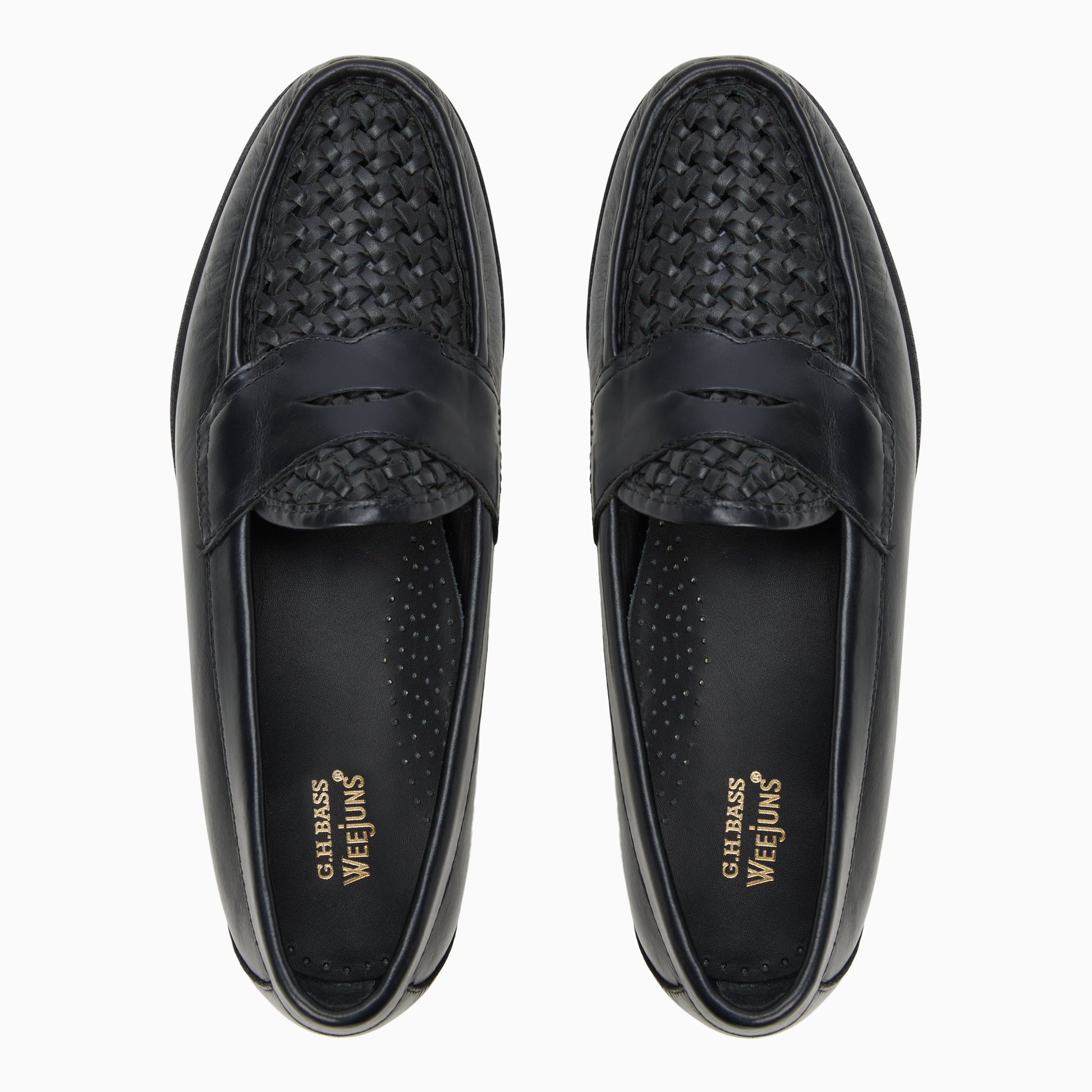 Three-quarter angle of Black Mens Logan Weejuns® Penny Loafer Penny Loafers's front side
