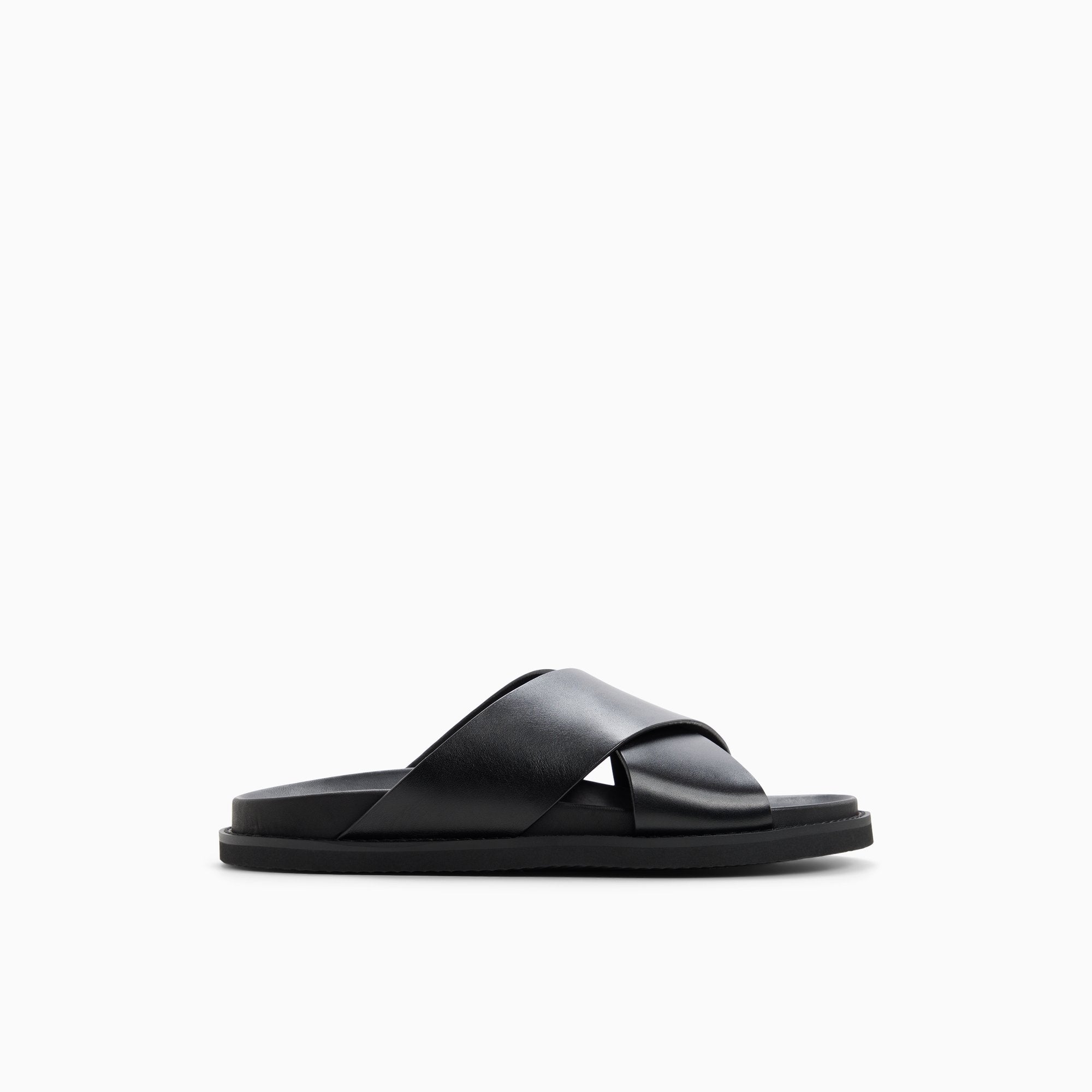 Mens Charleswood Cross Strap Sandals Black | G.H. Bass