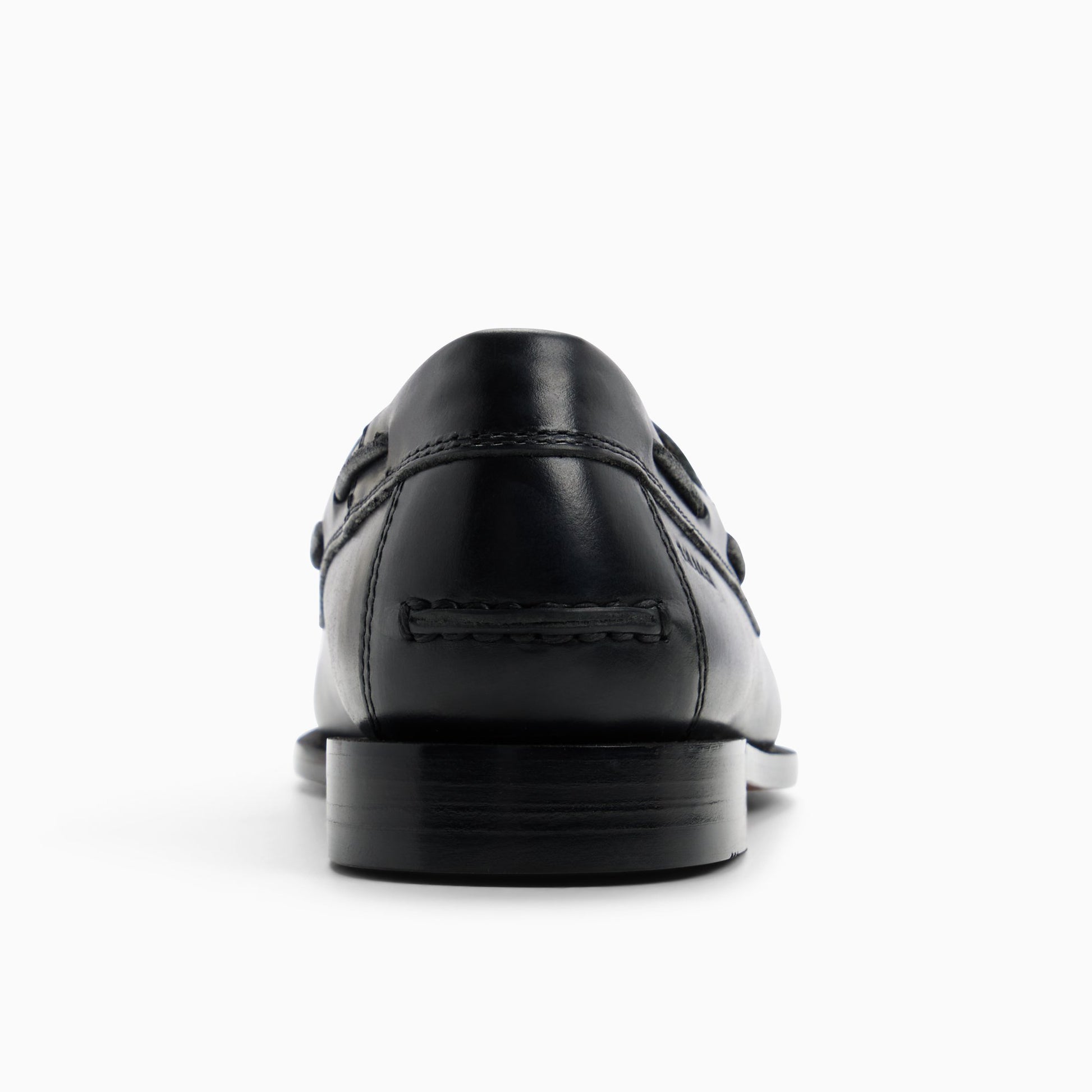 Side view of Black Mens Greenwich Weejuns® Boat Shoe Boat Shoes