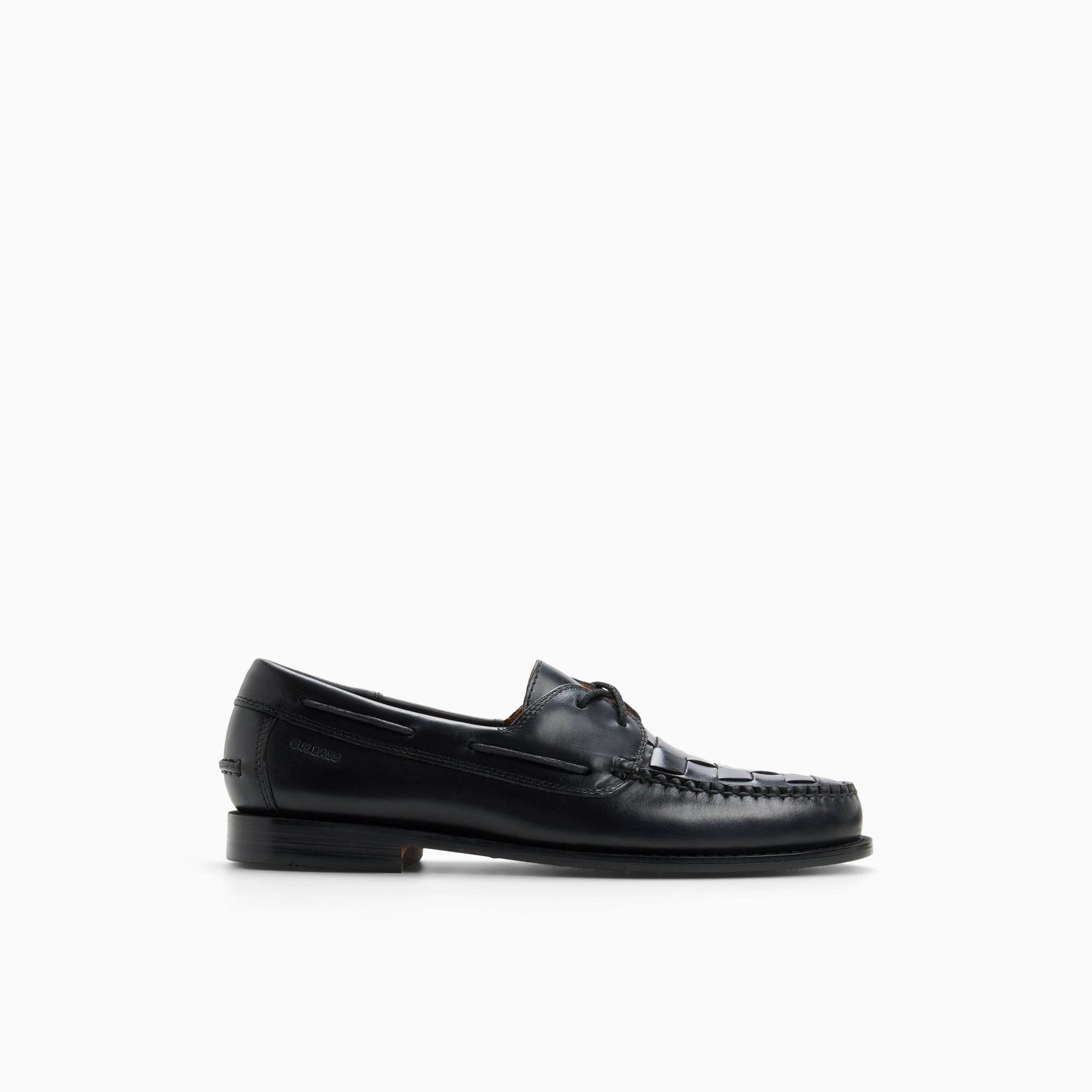 Mens Greenwich Weejuns Boat Shoe Black