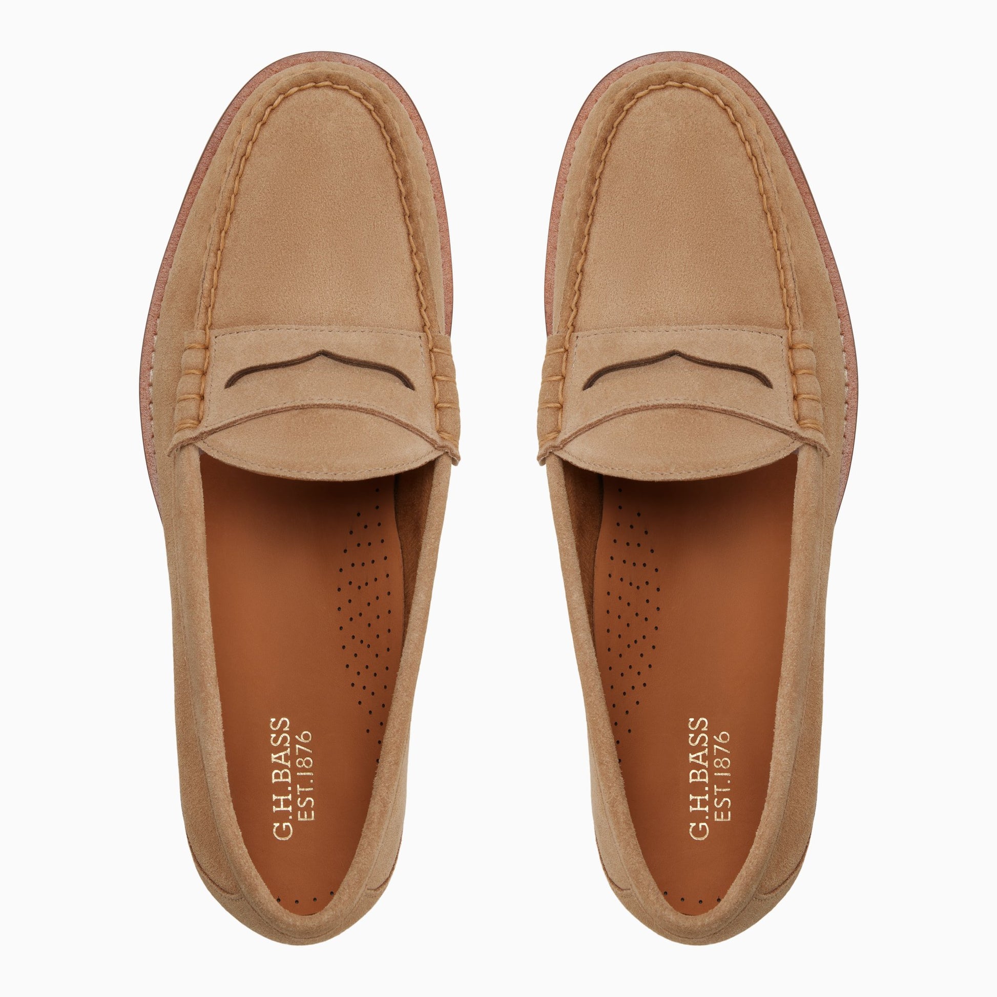 Three-quarter angle of Light brown Mens Berkeley Penny Loafer Penny Loafers's front side