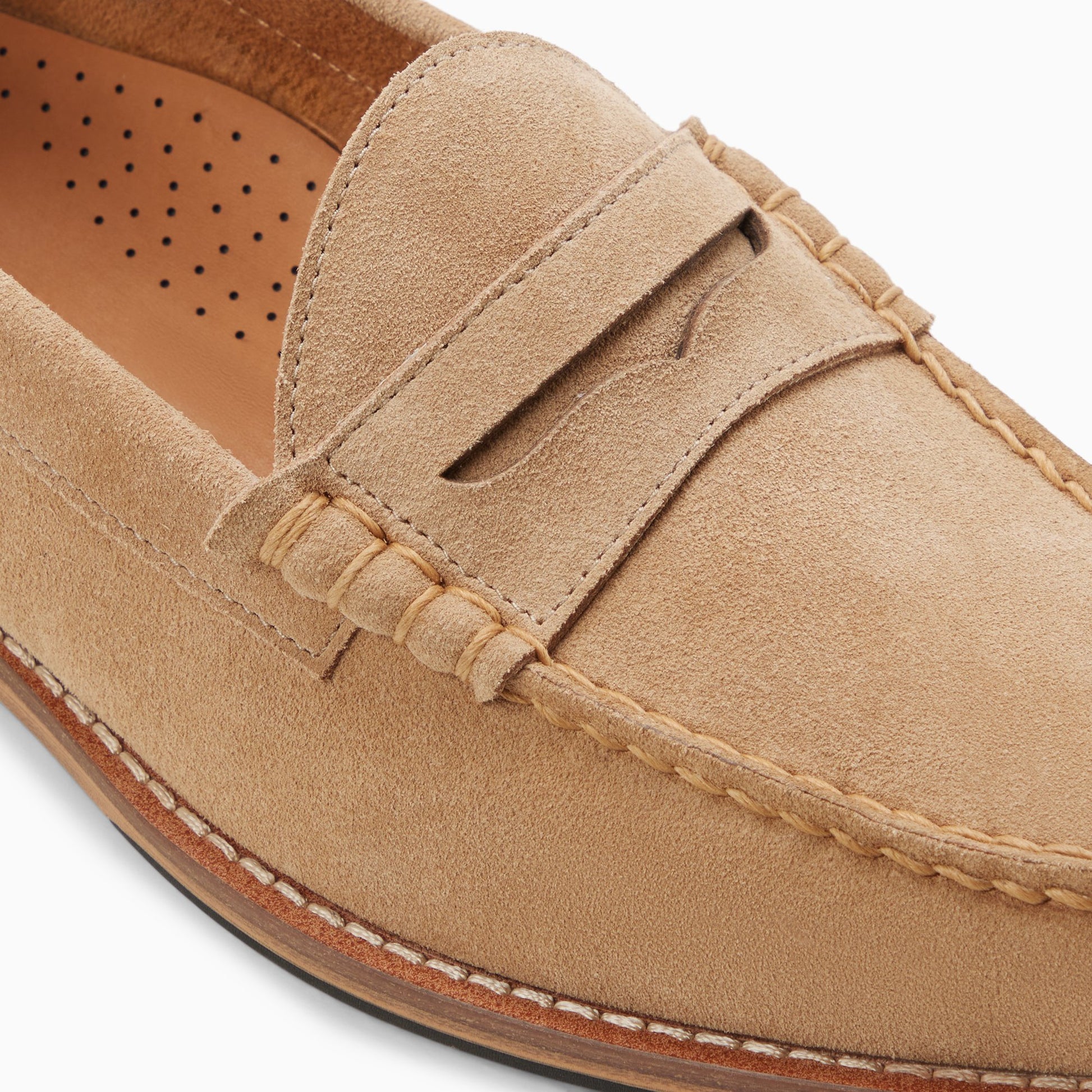 Top-down view of the Light brown Mens Berkeley Penny Loafer Penny Loafers