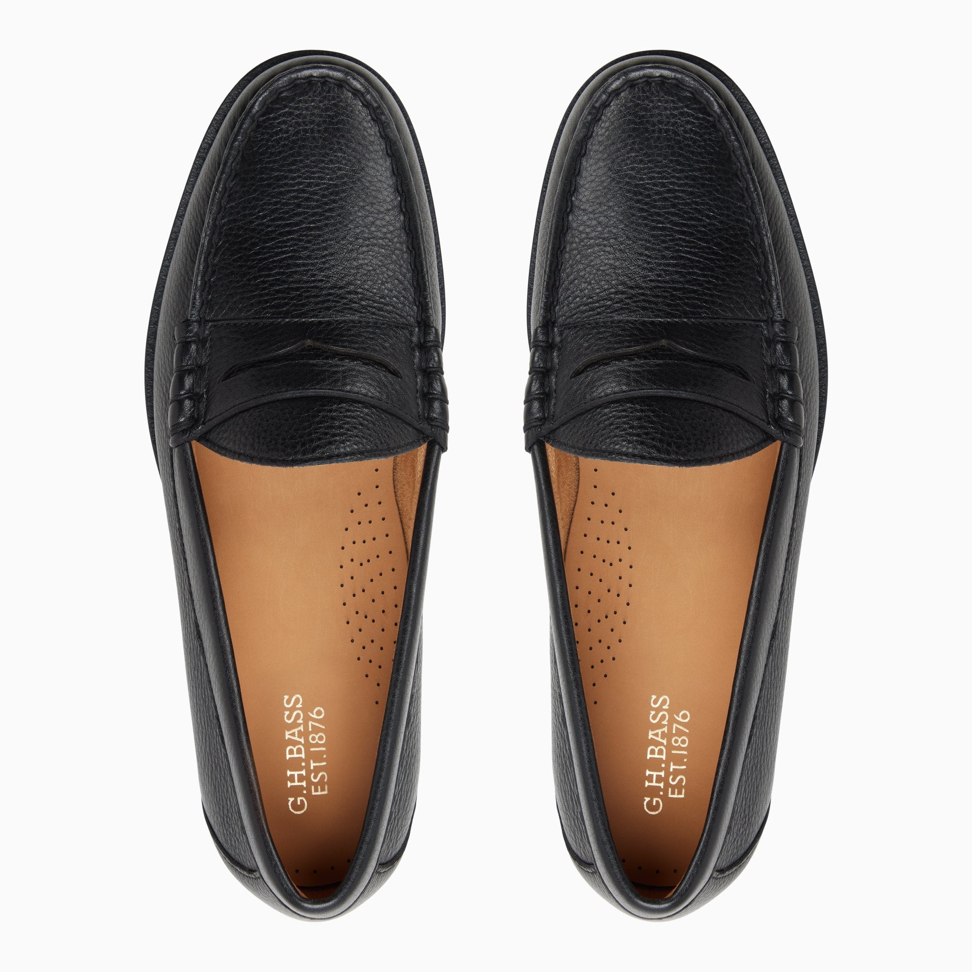 Mens Berkeley Penny Loafer Open black | G.H. Bass