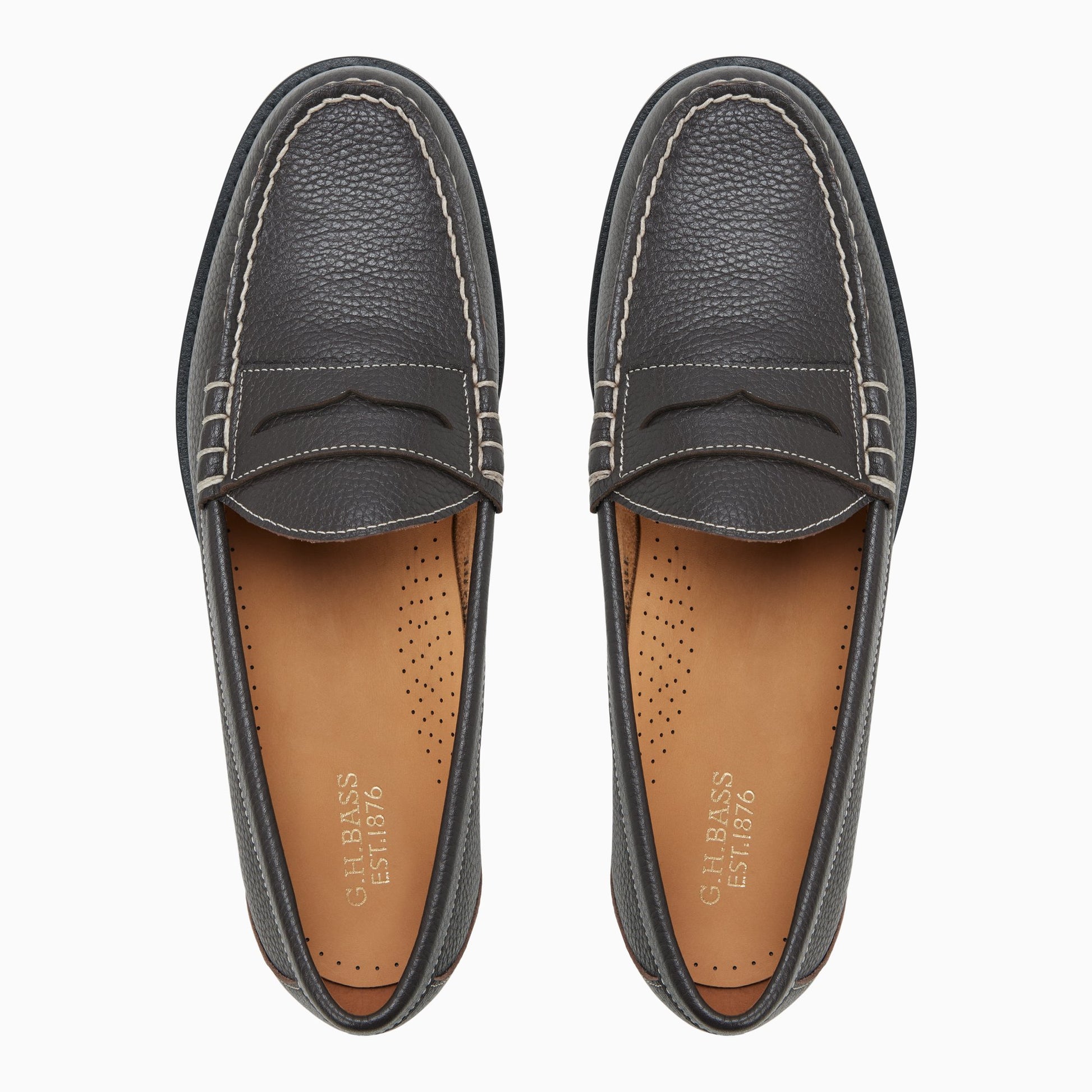 Three-quarter angle of Dark brown Mens Berkeley Penny Loafer Penny Loafers's front side