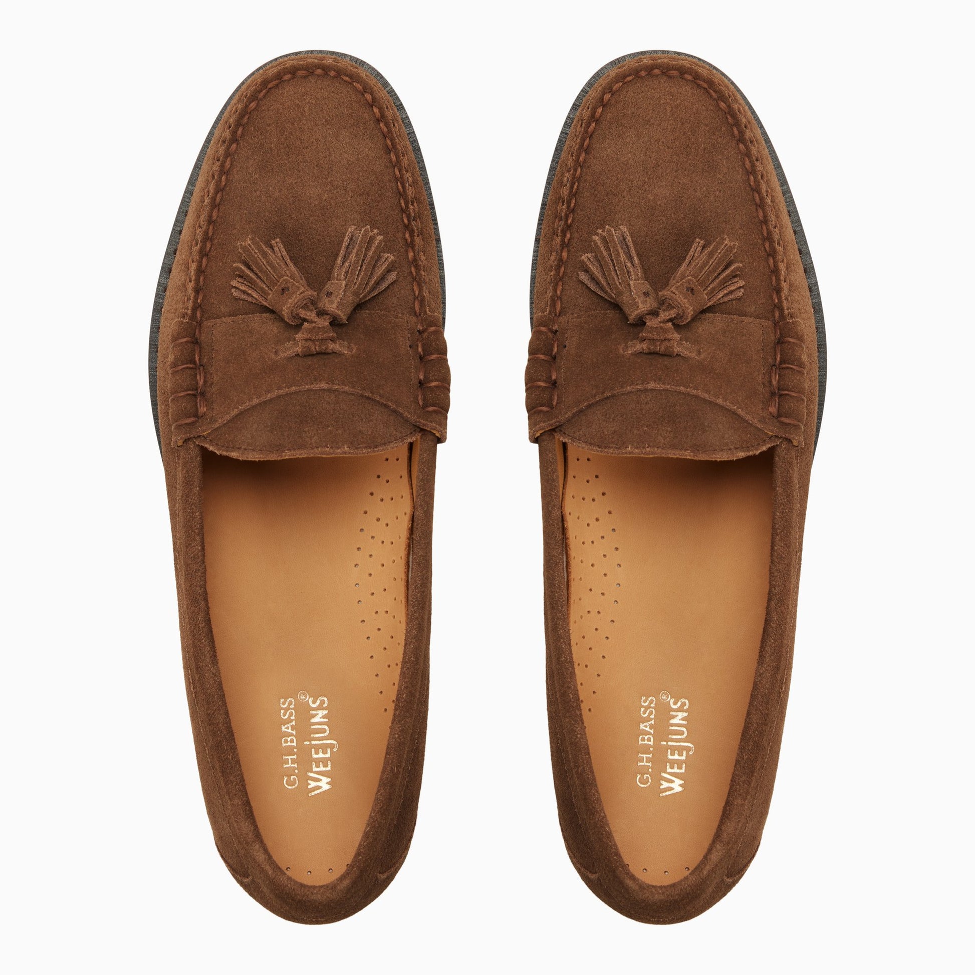 Three-quarter angle of Dark beige Mens Lennox Weejuns® Tassel Loafer Tassel Loafers's front side