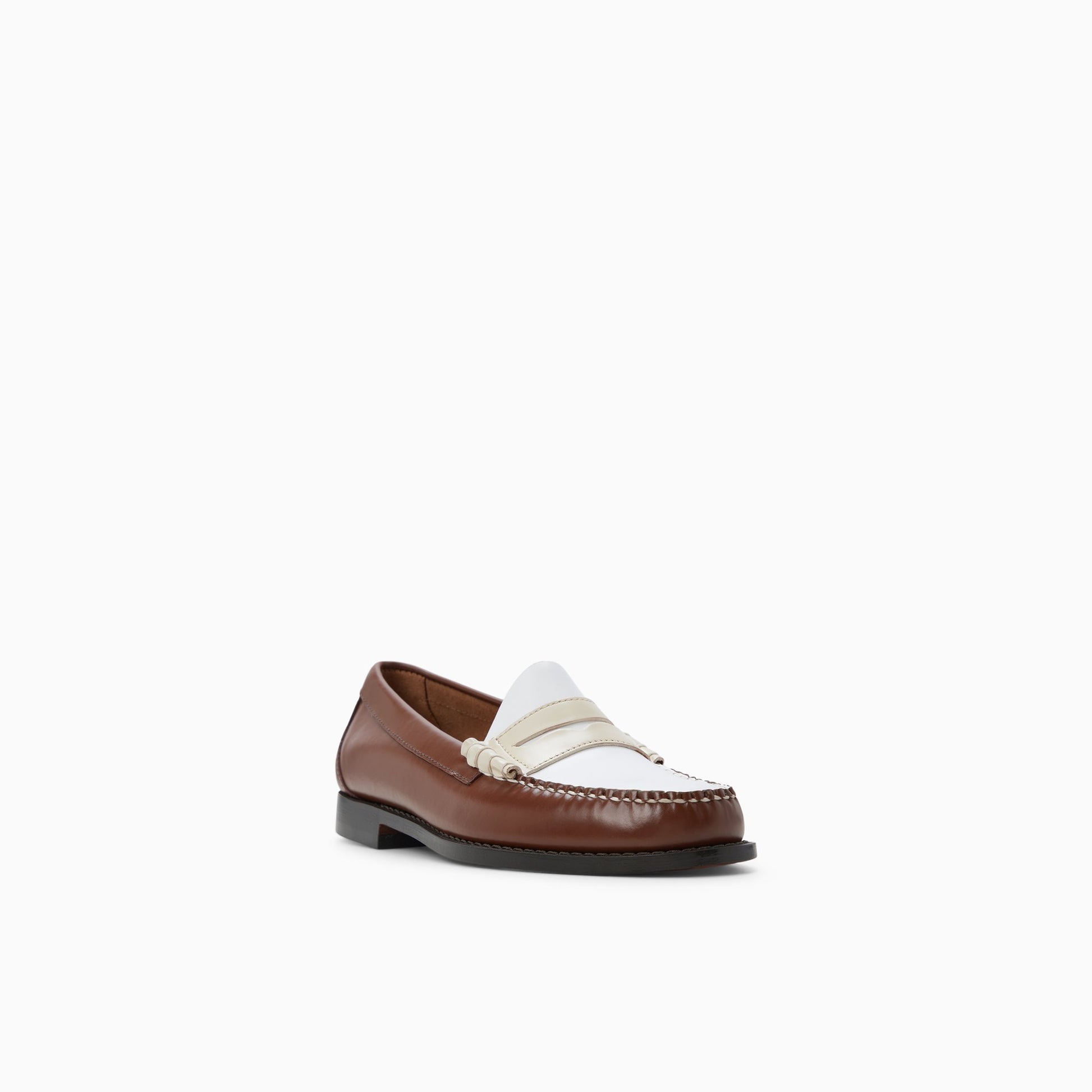 Three-quarter angle of Tan multi Mens Larson Weejuns® Penny Loafer Penny Loafers's back side