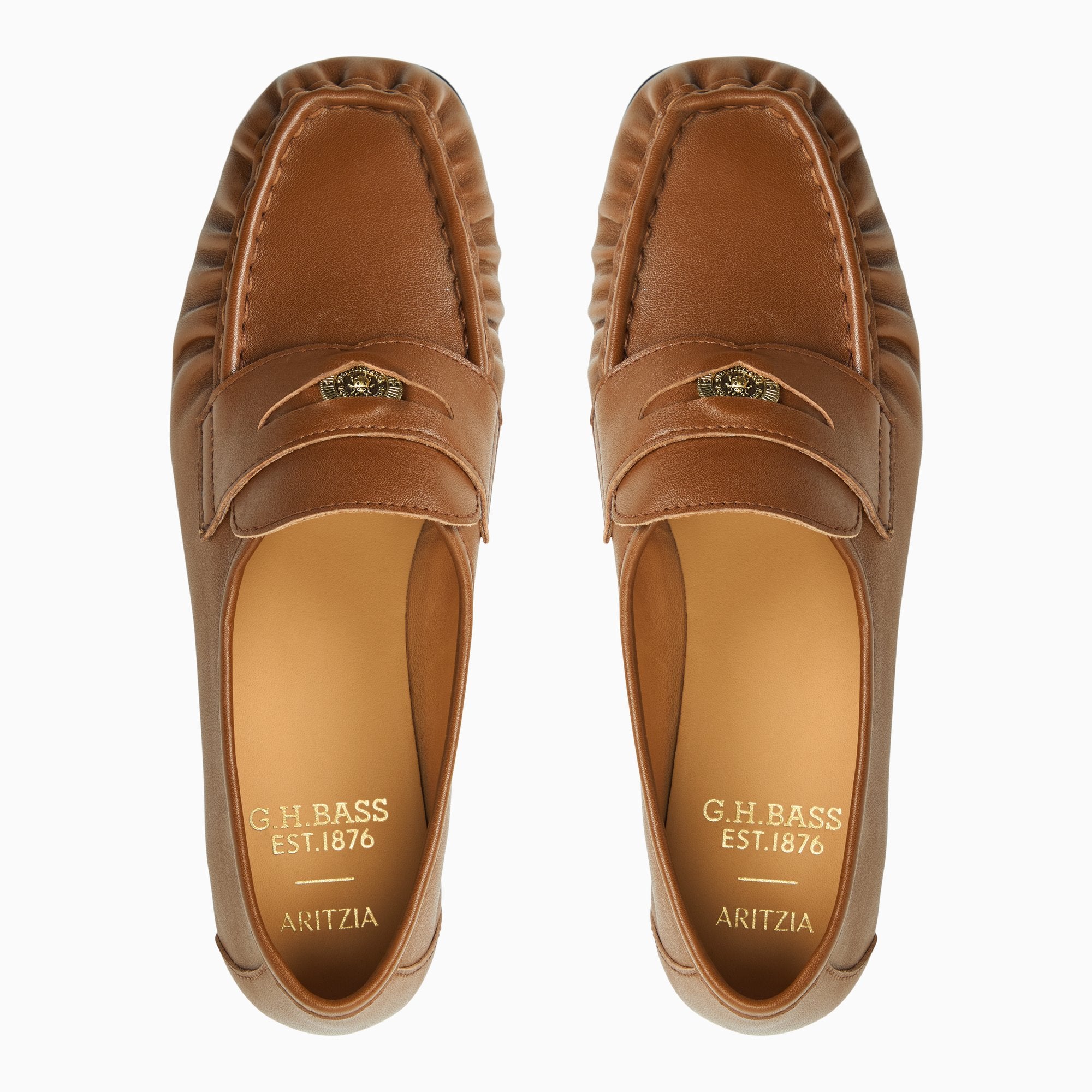 ohga COIN LOAFER ブラウン23.0 Womens G.H.BASS x Aritzia Milton Coin Penny Loafer Brown | G.H. Bass