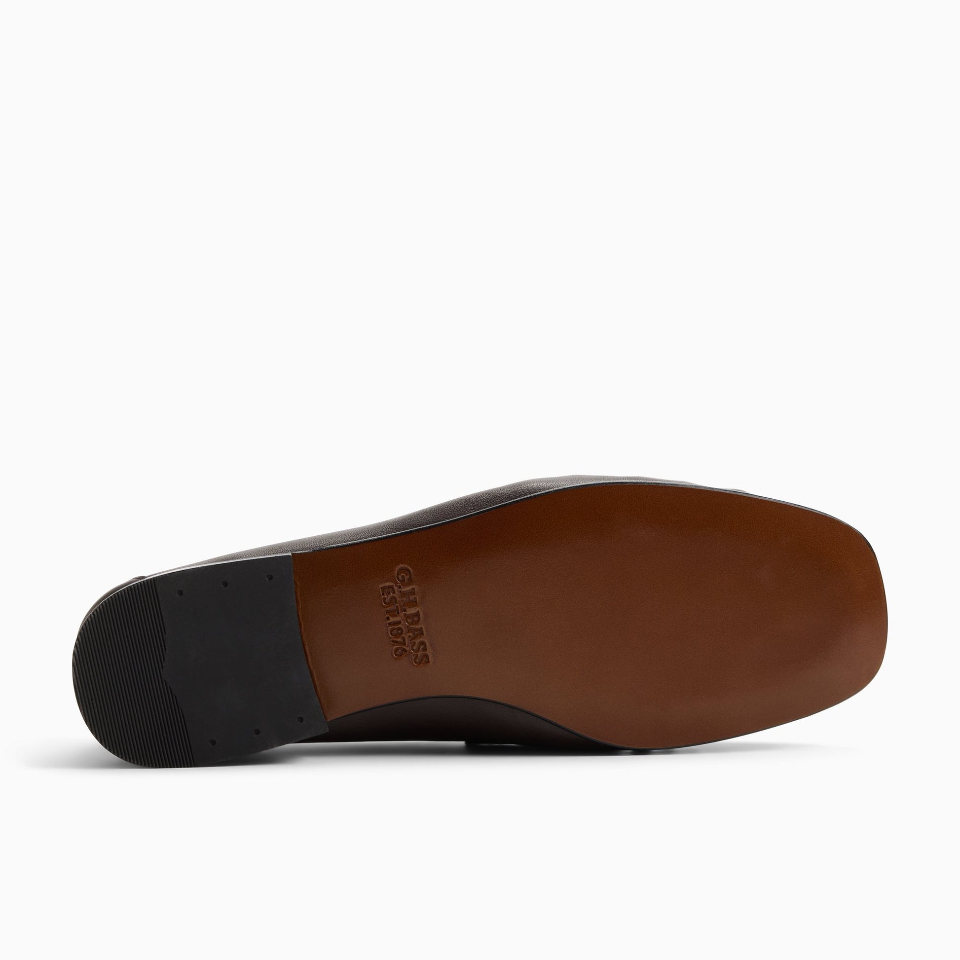 Close-up of the Dark brown Womens G.H.BASS x Aritzia Milton Coin Penny Loafer Penny Loafers