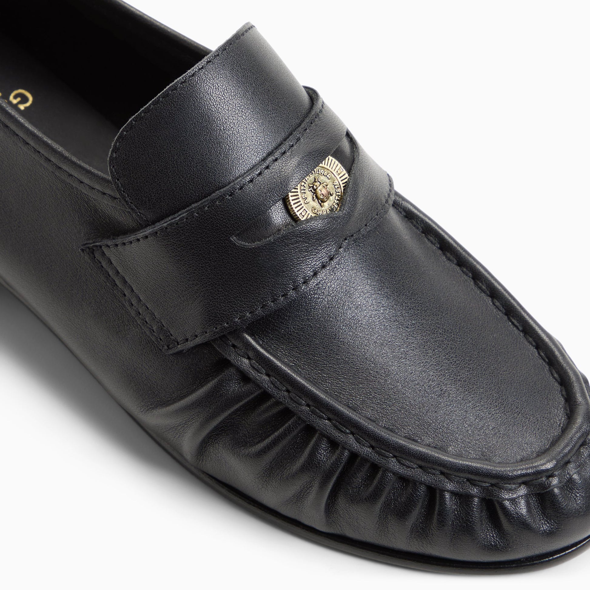Top-down view of the Black Womens G.H.BASS x Aritzia Spence Coin Penny Loafer Penny Loafers
