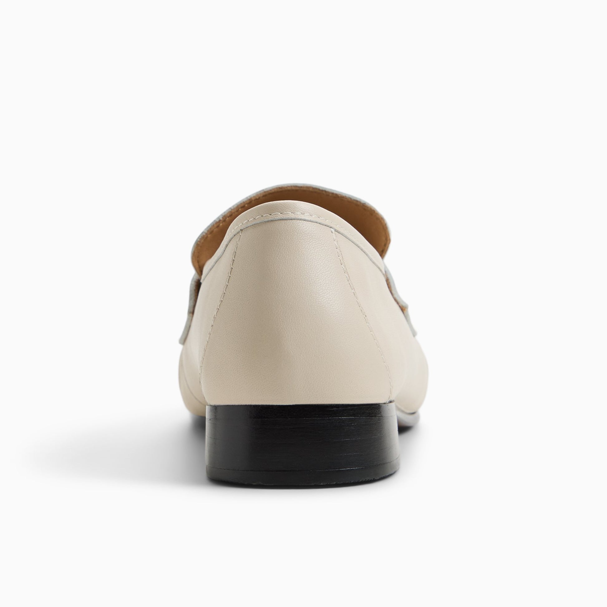 Side view of Ivory Womens G.H.BASS x Aritzia Spence Coin Penny Loafer Penny Loafers