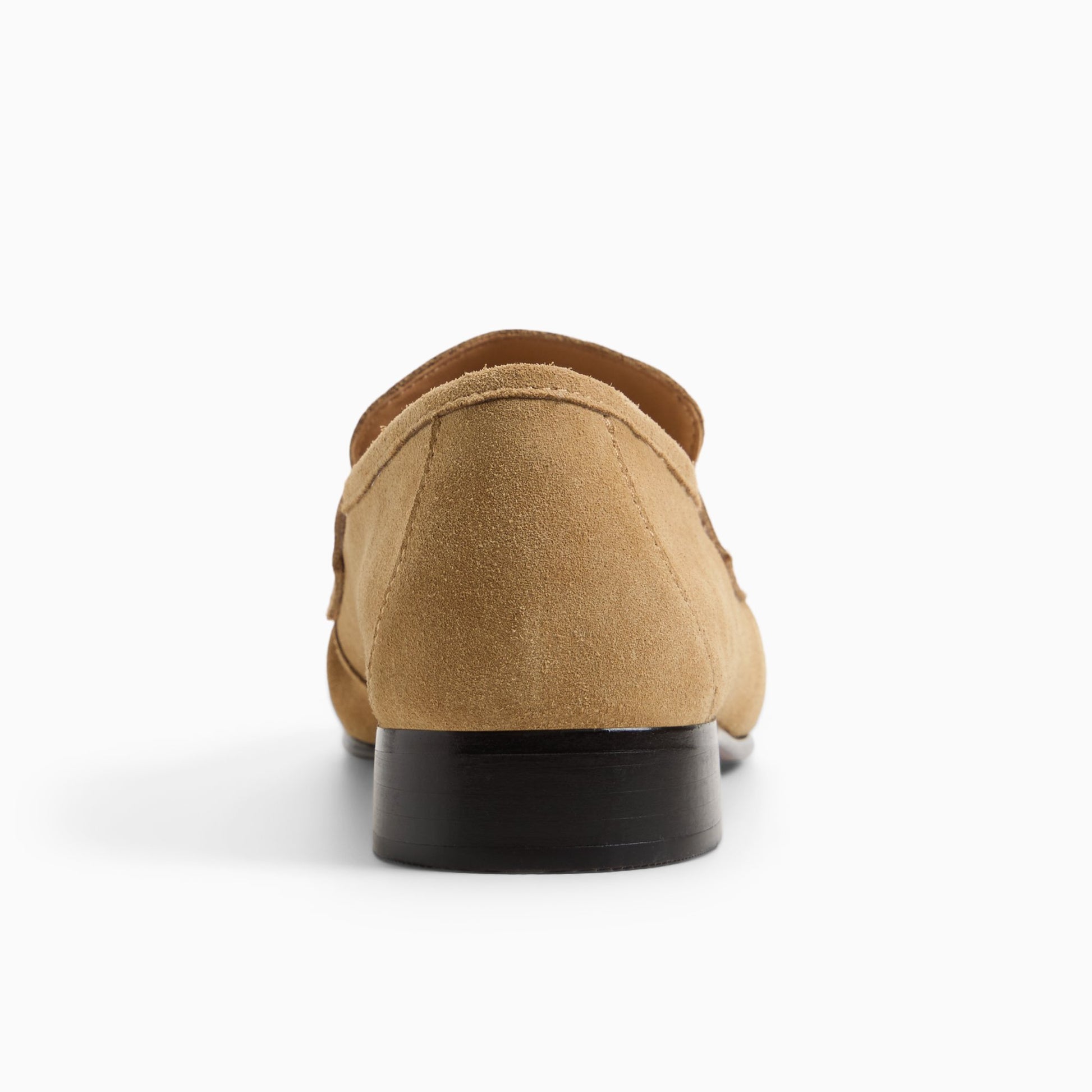 Side view of Tan Womens G.H.BASS x Aritzia Spence Coin Penny Loafer Penny Loafers