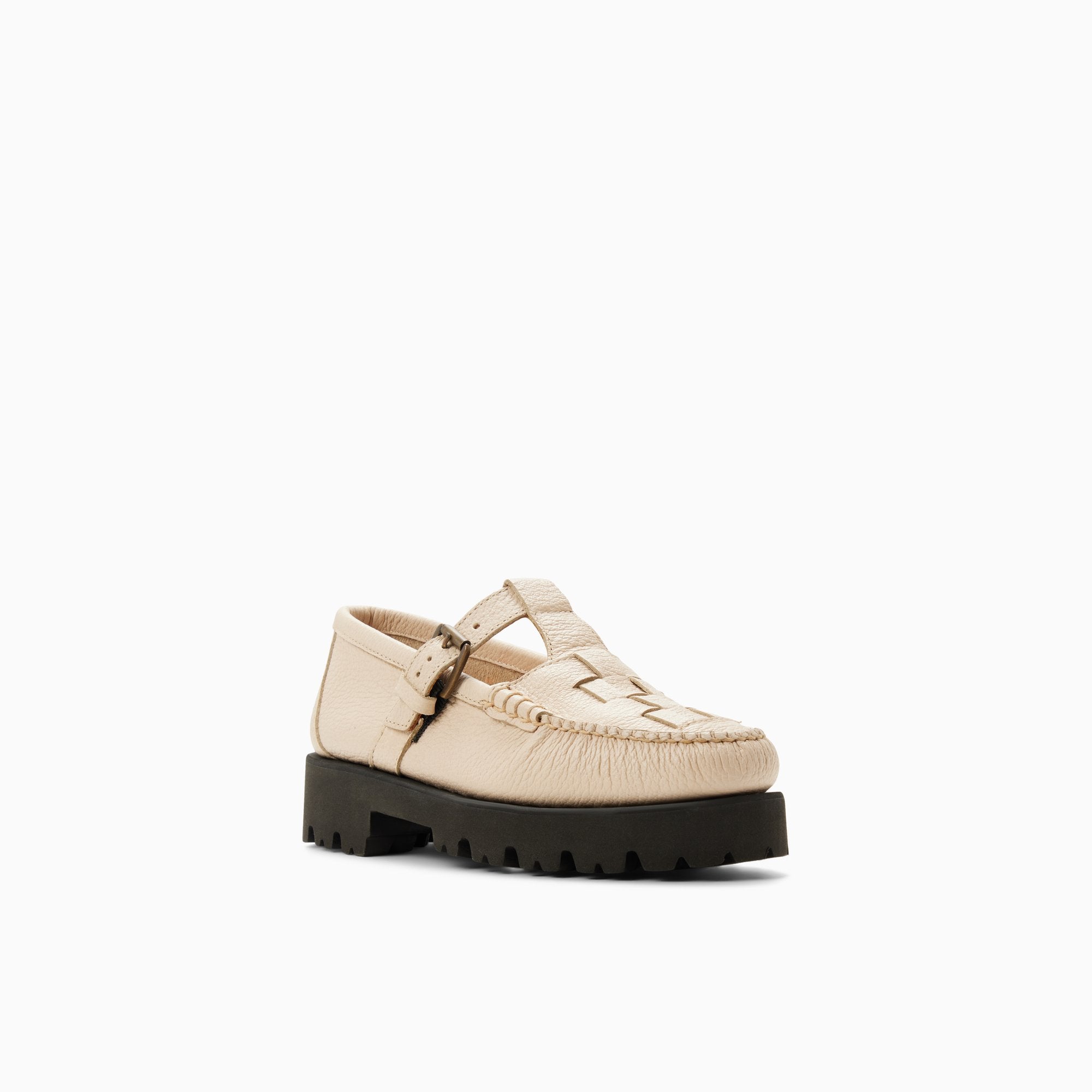 Womens Mary Jane Fisherman Super Lug Offwhite | G.H. Bass