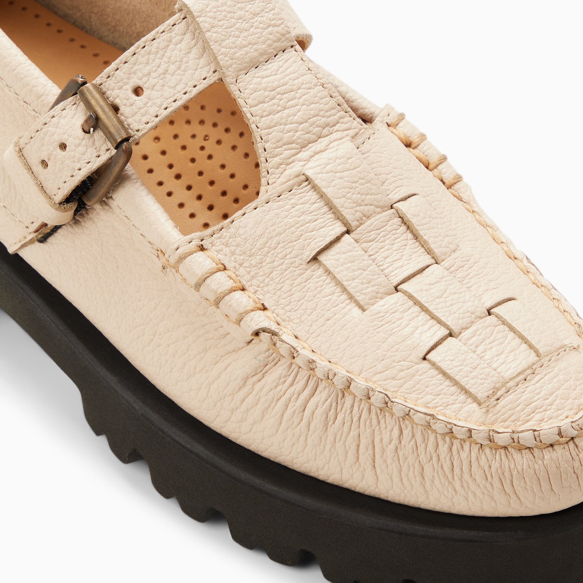 Womens Mary Jane Fisherman Super Lug Offwhite | G.H. Bass
