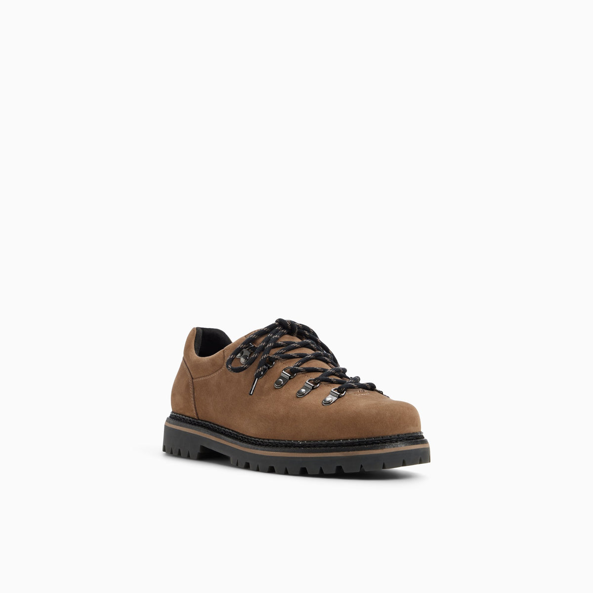 Three-quarter angle of Taupe Men's 1876 Low Hiker Lace-Up Lace-Ups's back side