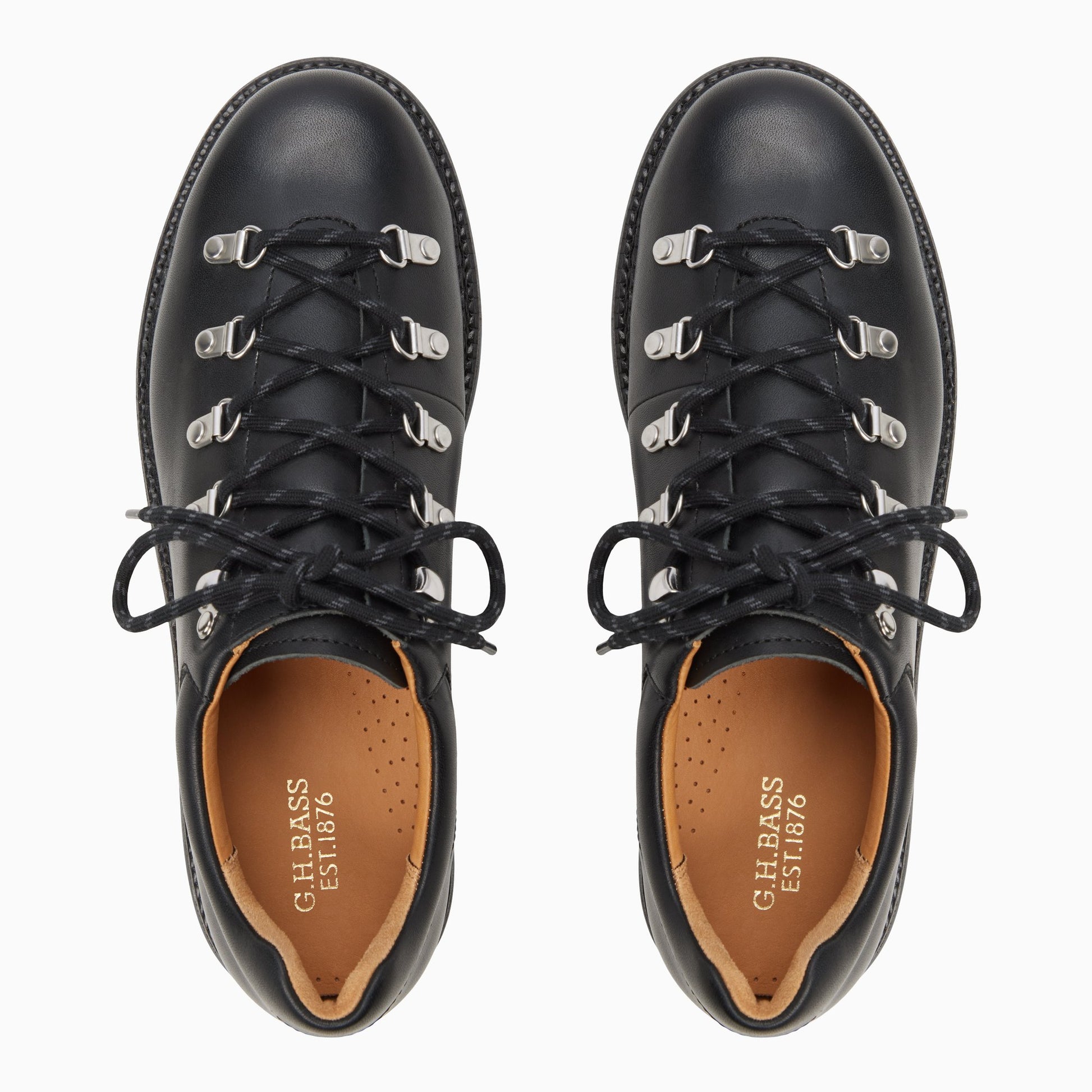 Three-quarter angle of Black Men's 1876 Low Hiker Lace-Up Lace-Ups's front side