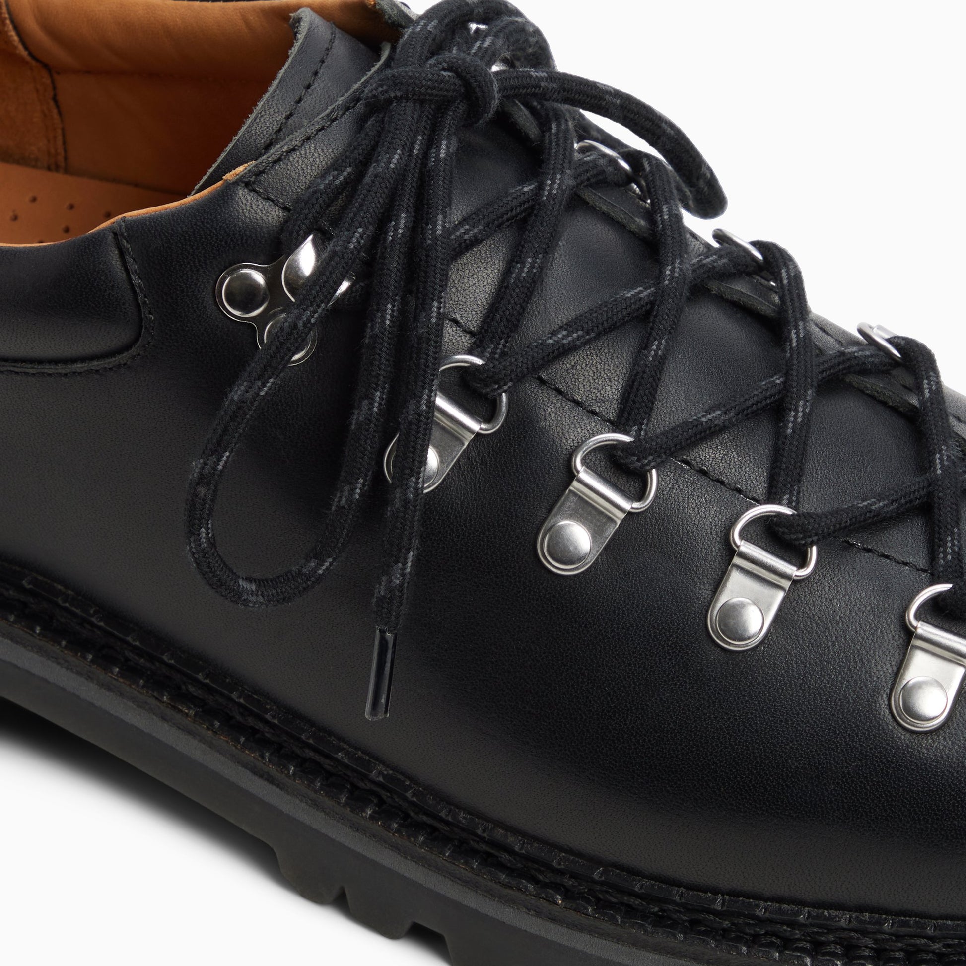Top-down view of the Black Men's 1876 Low Hiker Lace-Up Lace-Ups