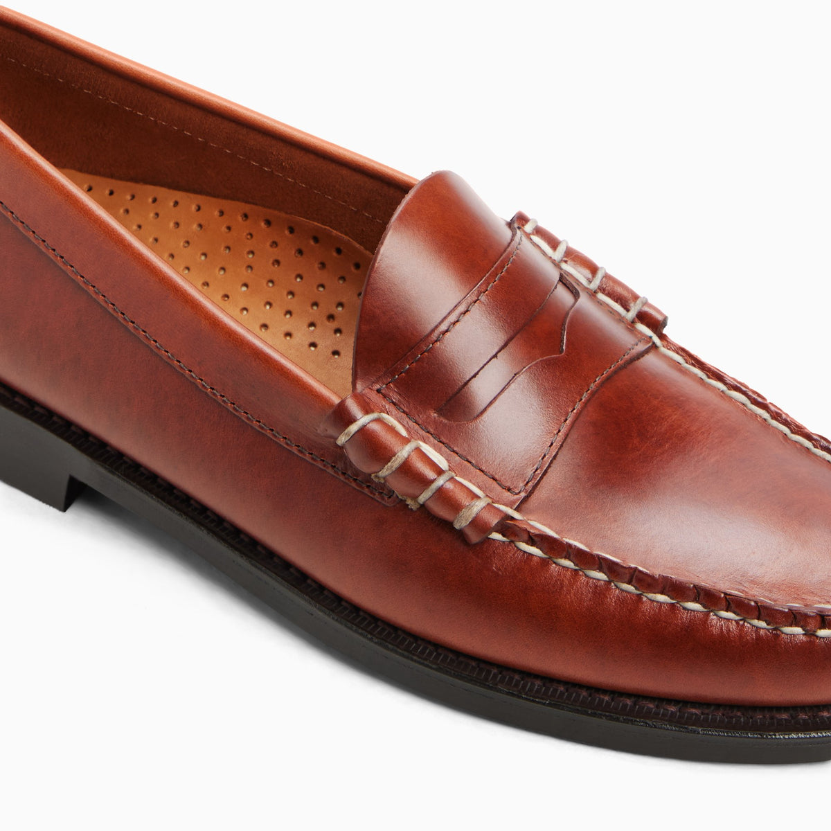 Top-down view of the Light brown Men's Larson Heritage Weejuns® Penny Loafer Penny Loafers