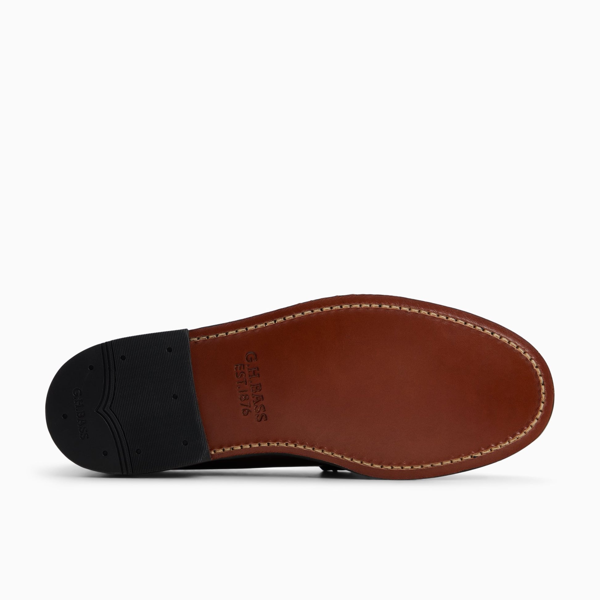 Close-up of the Medium brown Mens Larson Heritage Weejuns® Penny Loafer Penny Loafers