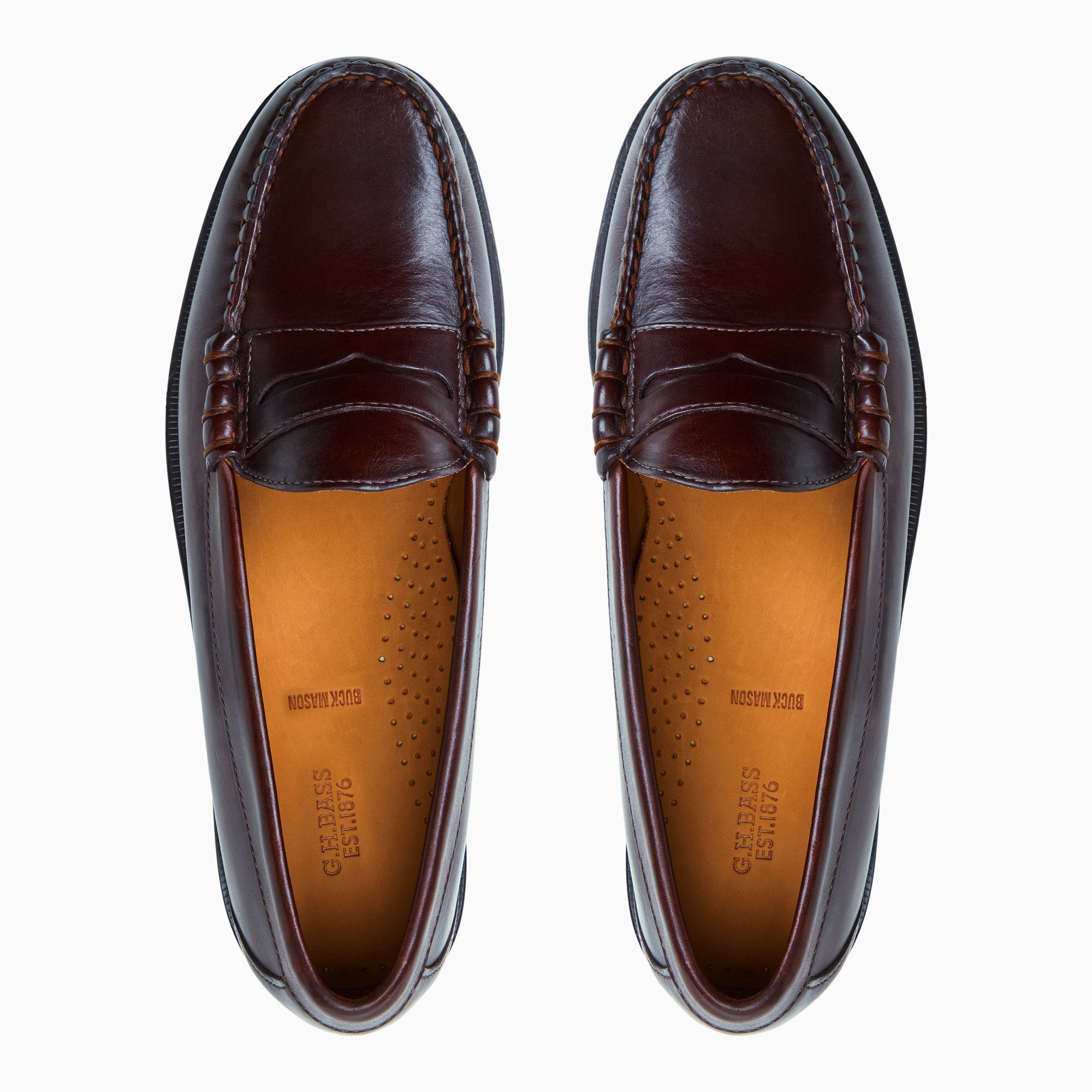 シロンG.H.BASS ローファー US7E(25cm) G.H.BASS for Buck Mason - Larson Weejuns® Loafer Brown | G.H. Bass